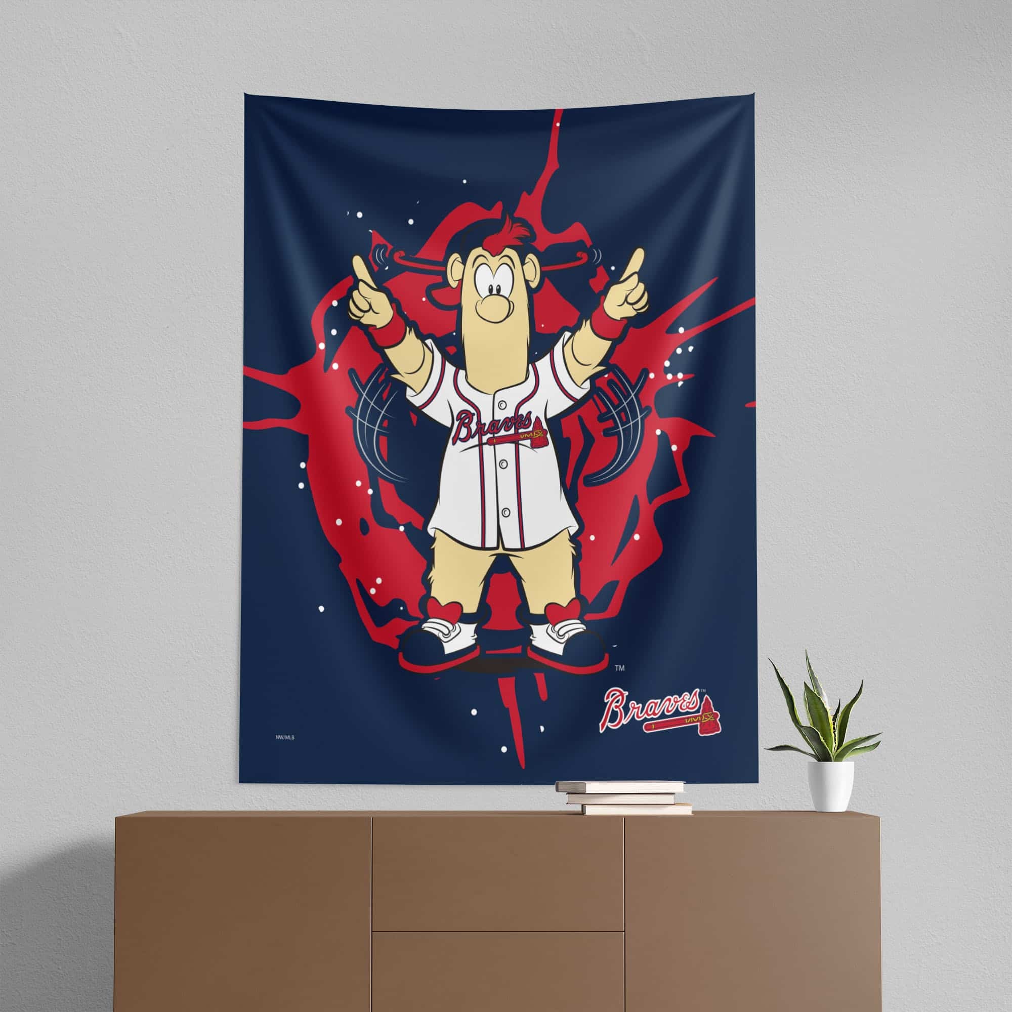 MLB Atlanta Braves Mascot Wall Hanging 50¡Á60 Inches