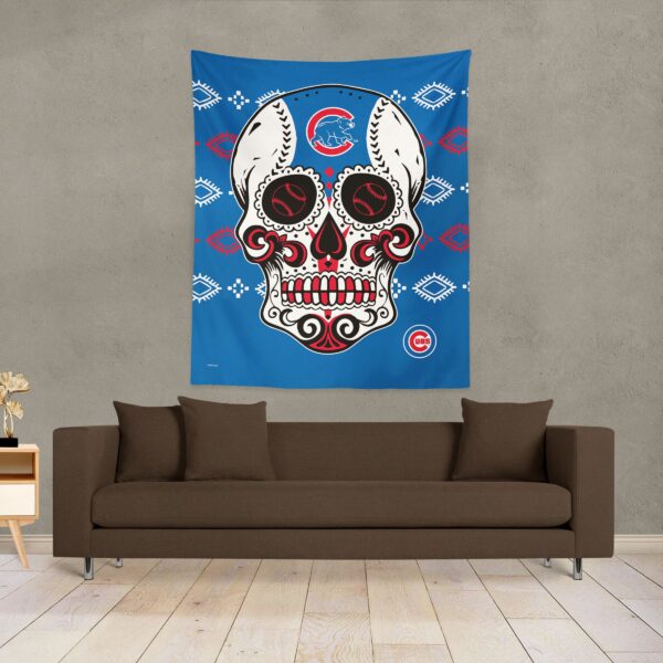 MLB Chicago Cubs Candy Skull Wall Hanging 50¡Á60 Inches