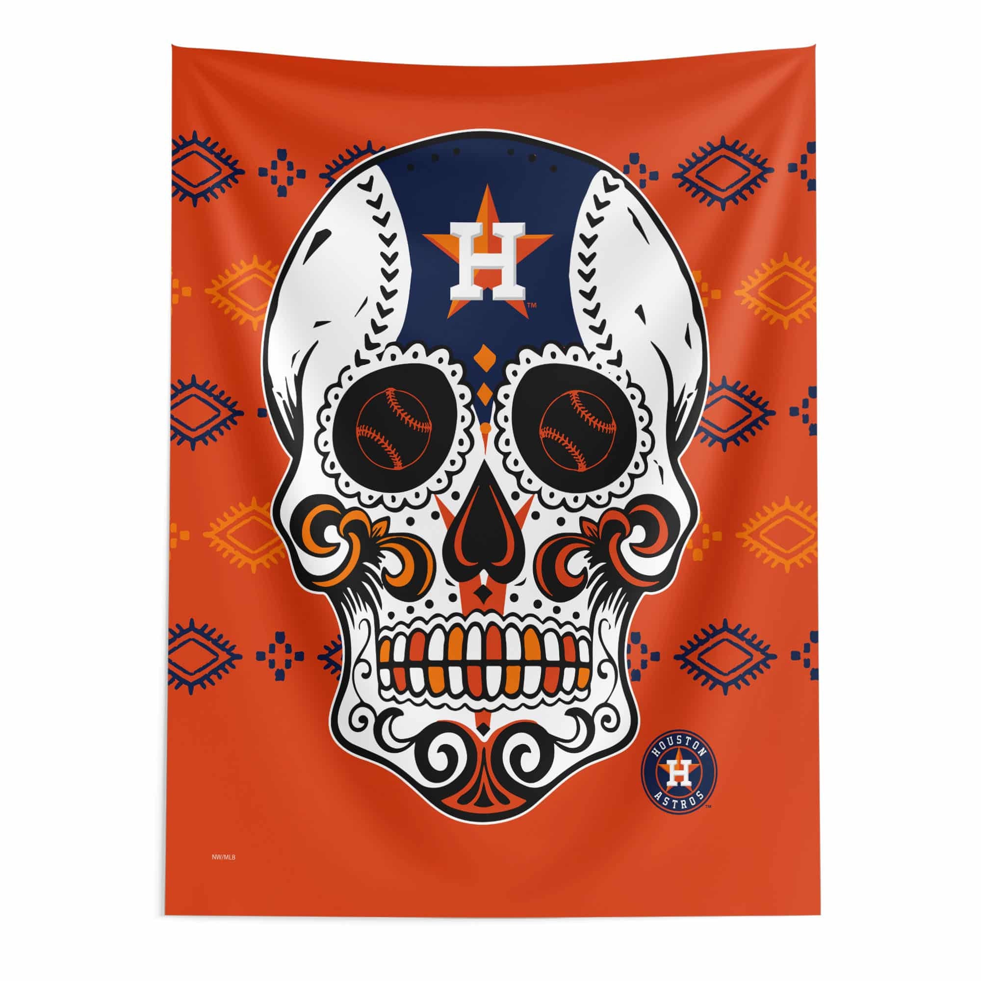 MLB Houston Astros Candy Skull Wall Hanging 50¡Á60 Inches