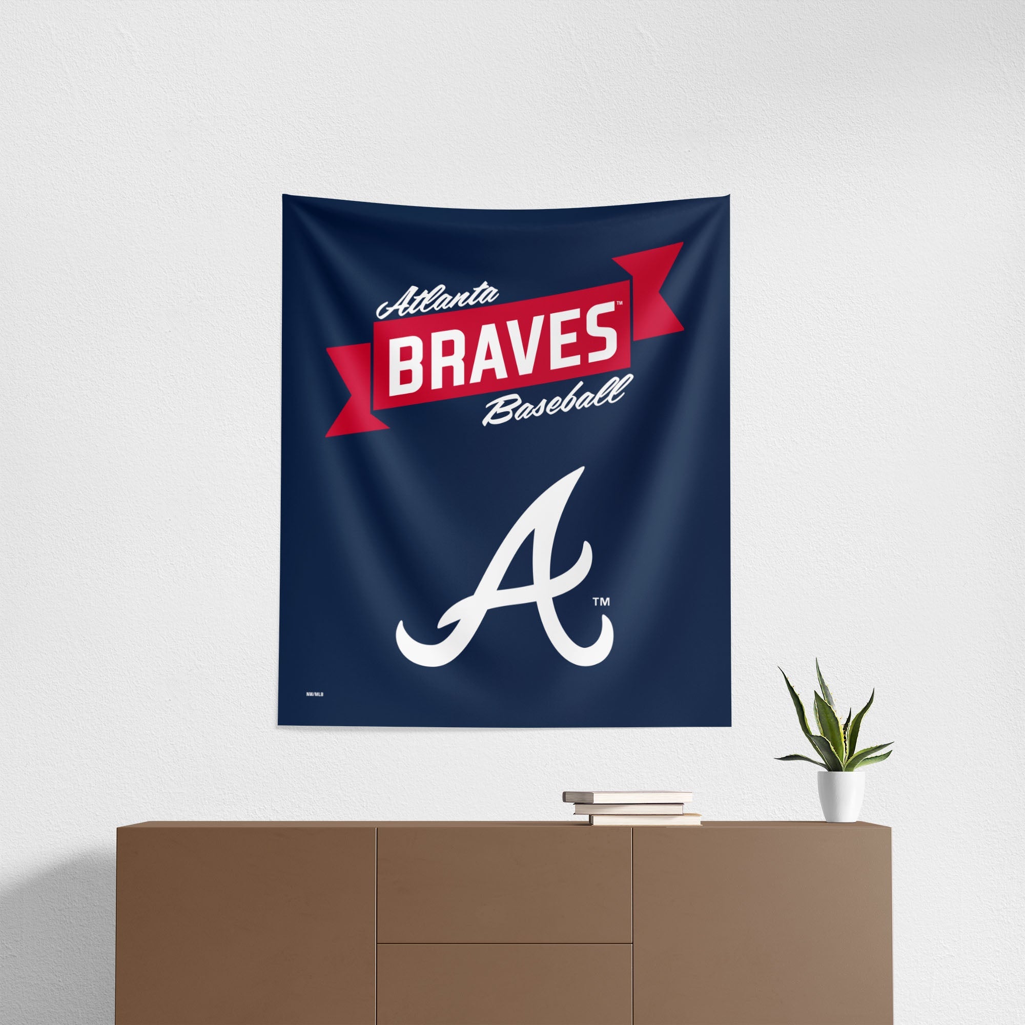 MLB Atlanta Braves Premium Wall Hanging 34 x 40 Inches