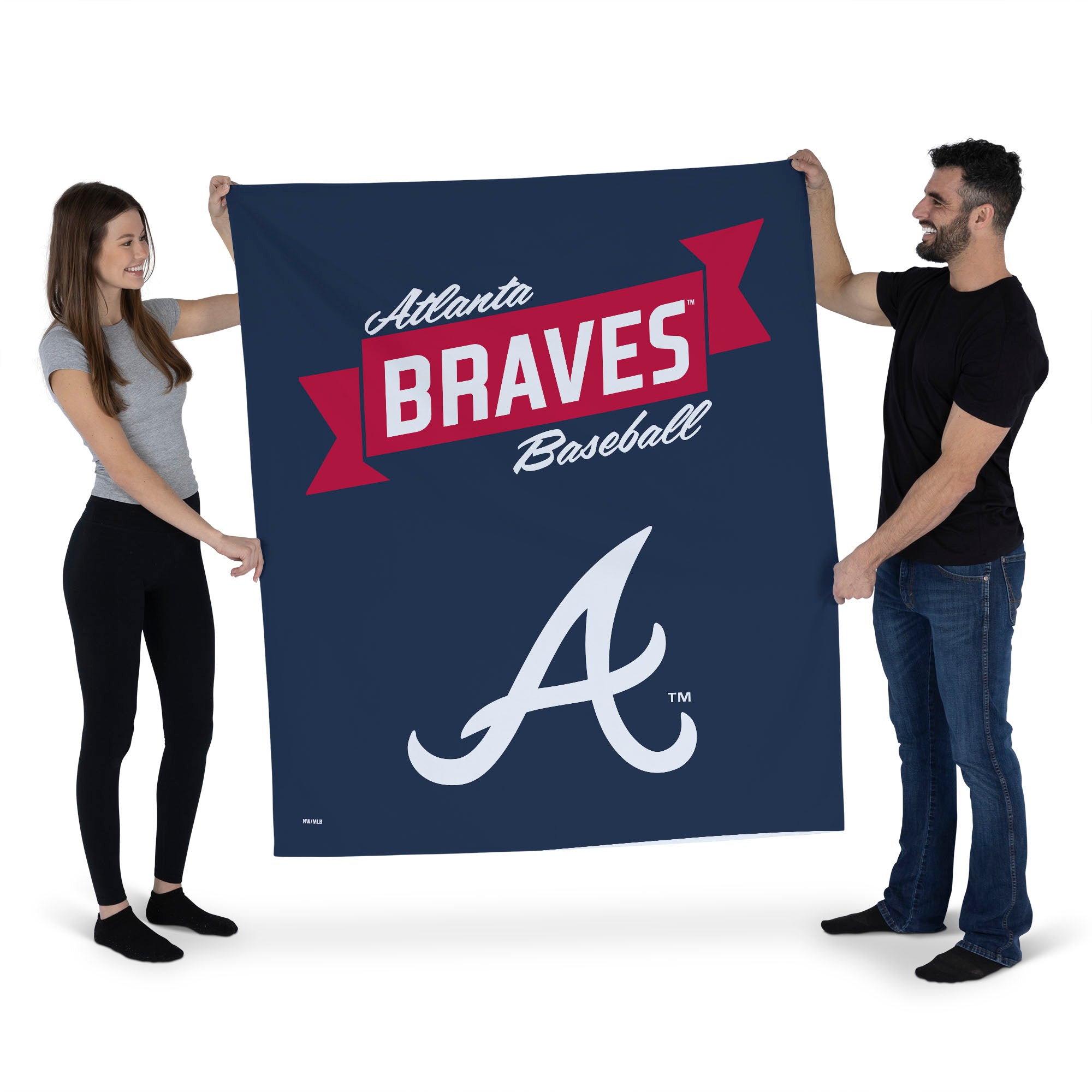 MLB Atlanta Braves Premium Wall Hanging 34 x 40 Inches