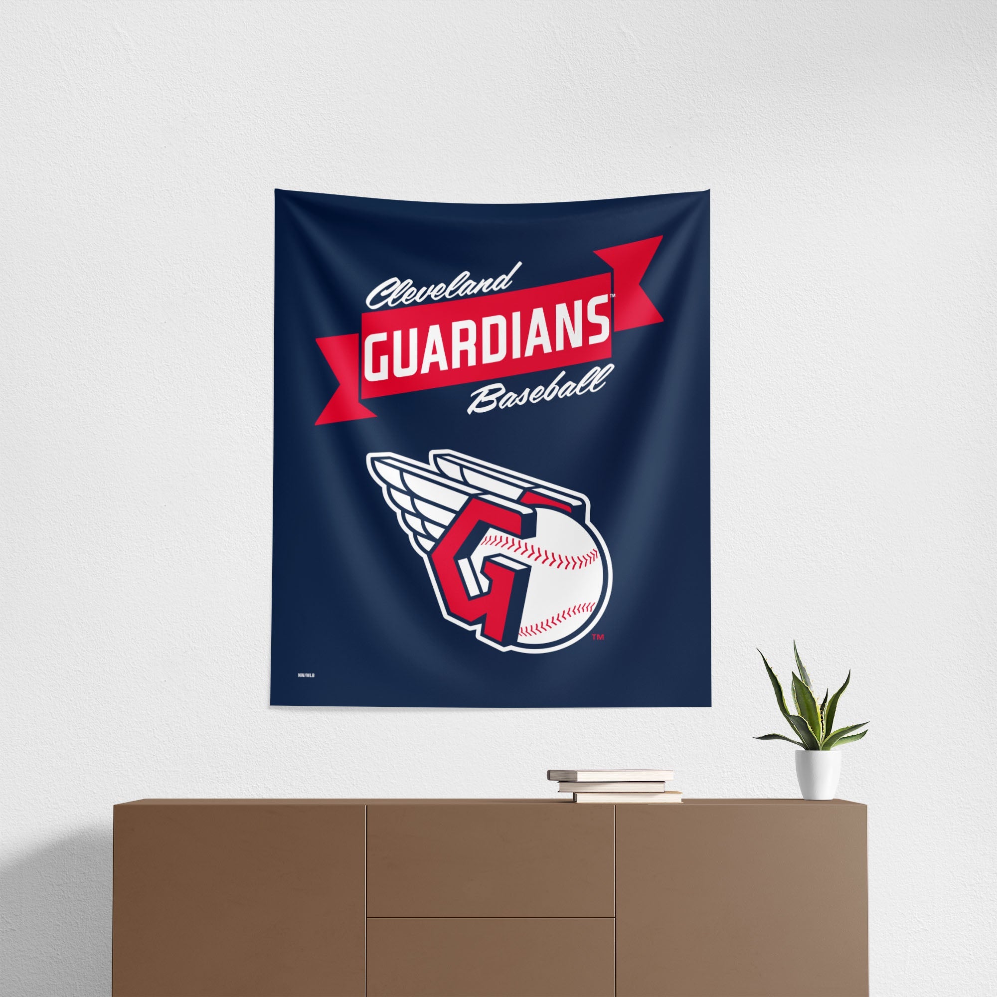 MLB Cleveland Guardians Premium Wall Hanging 34 x 40 Inches