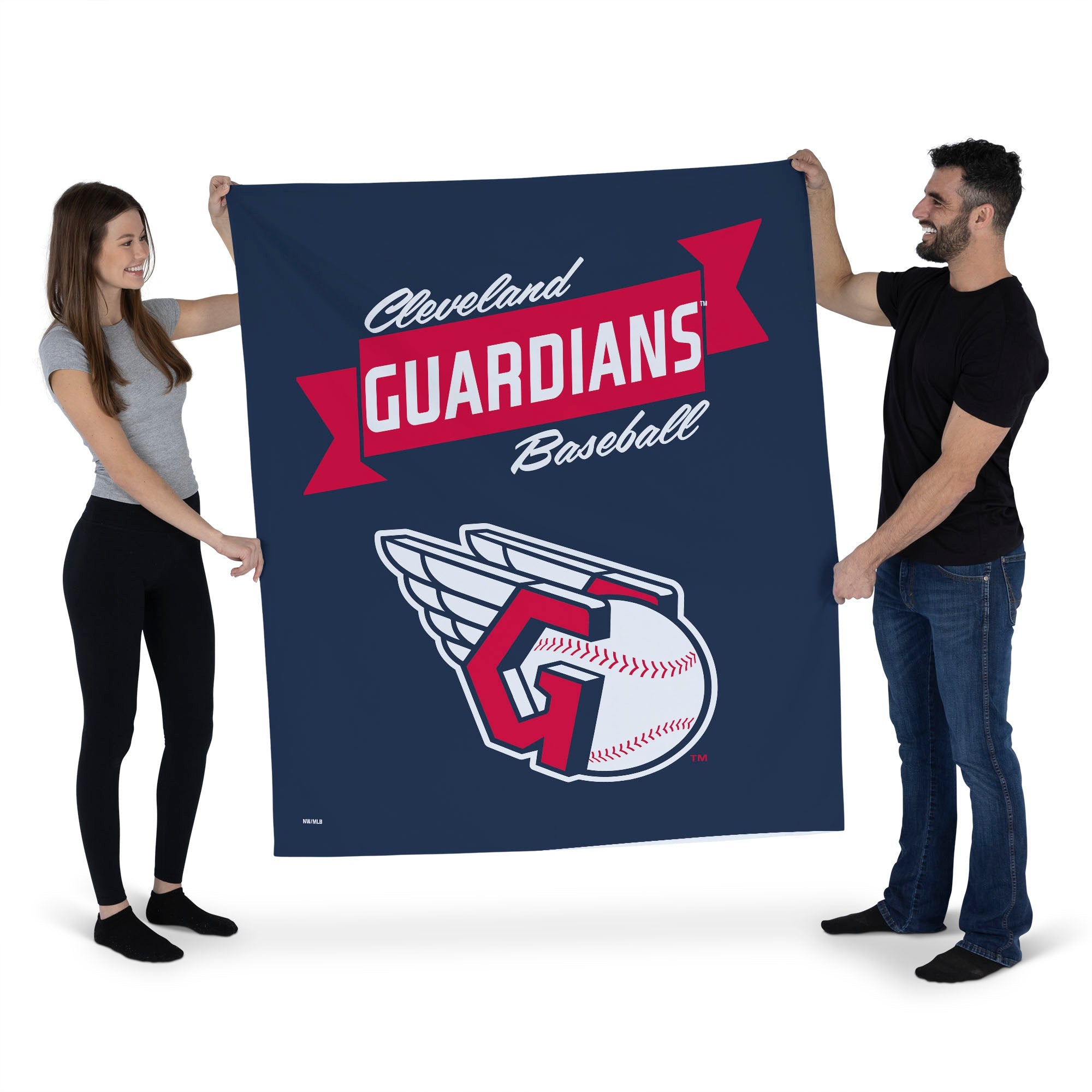 MLB Cleveland Guardians Premium Wall Hanging 34 x 40 Inches