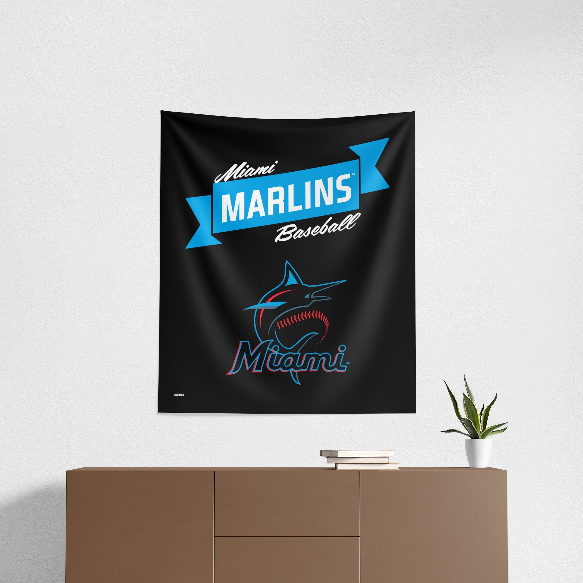 MLB Miami Marlins Premium Wall Hanging 34 x 40 Inches