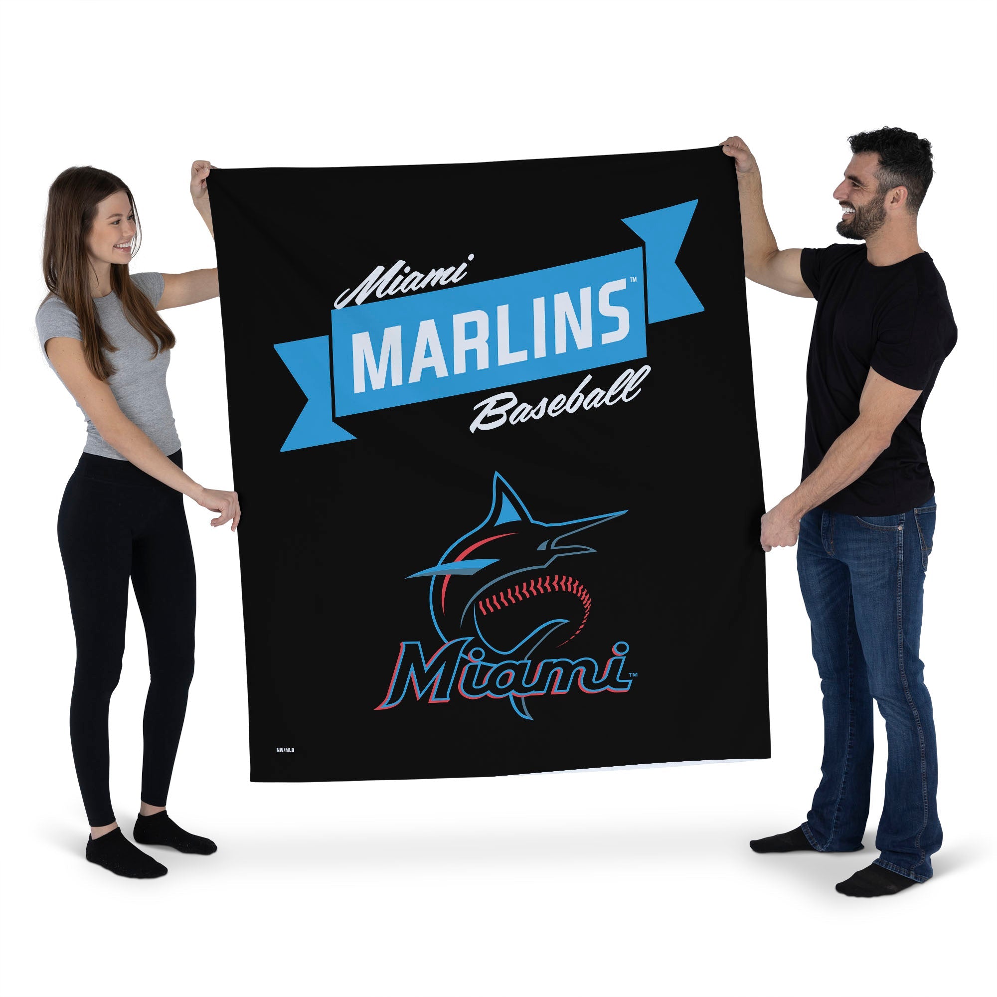 MLB Miami Marlins Premium Wall Hanging 34 x 40 Inches