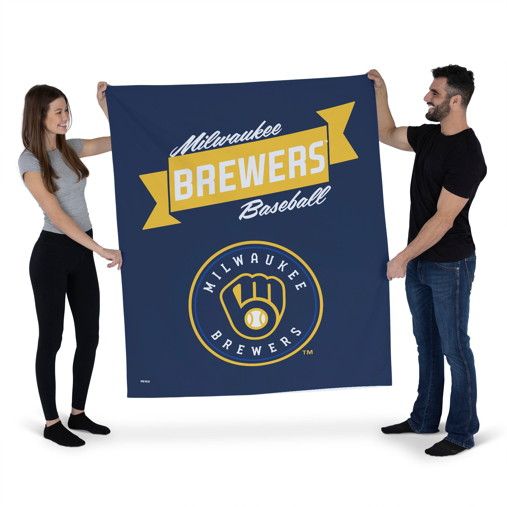 MLB Milwaukee Brewers Premium Wall Hanging 34 x 40 Inches