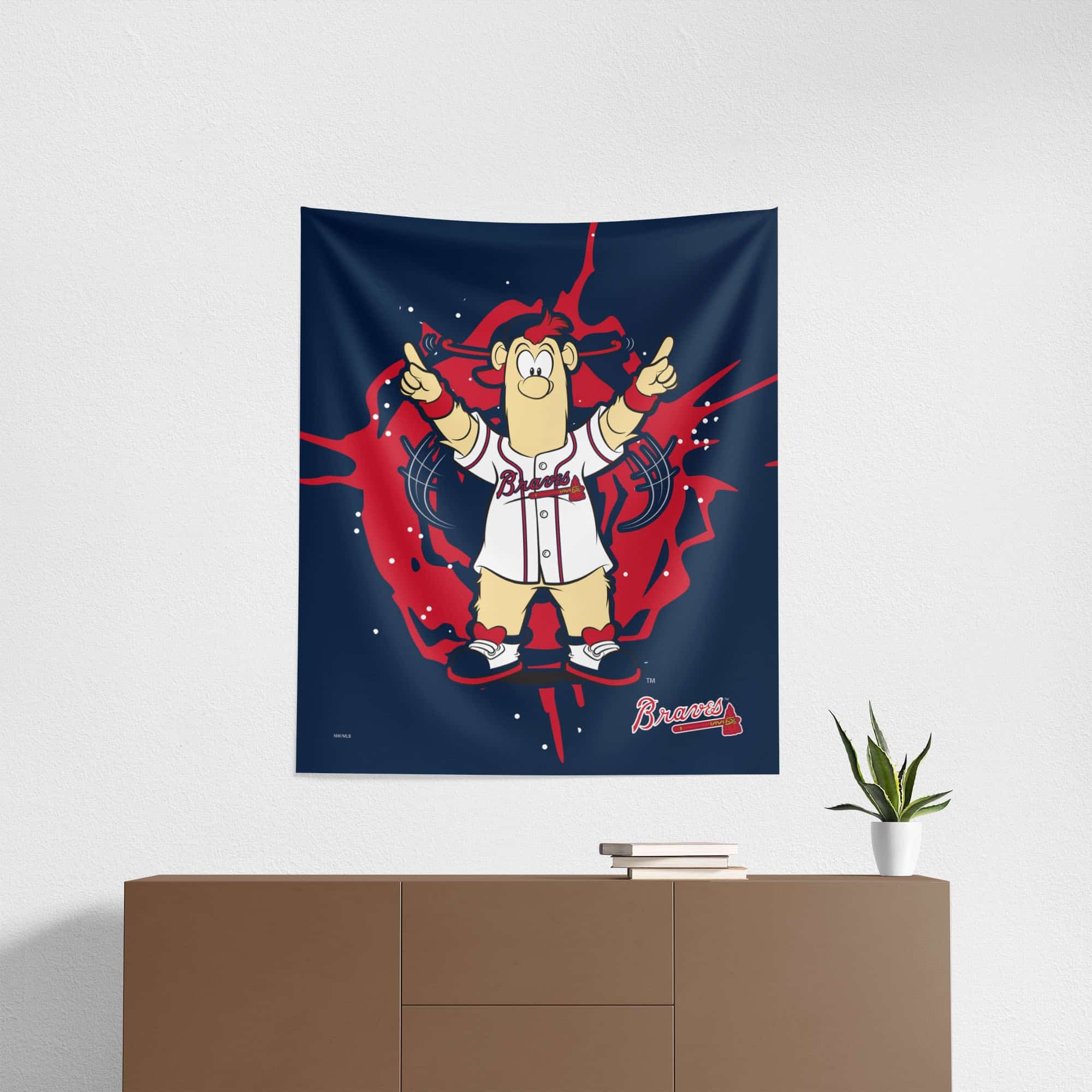 MLB Atlanta Braves Mascot Wall Hanging 34 x 40 Inches