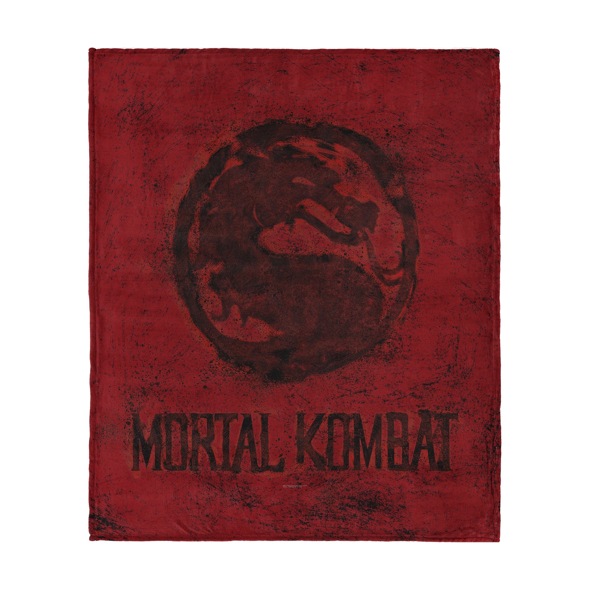 Mortal Kombat Logo Red Silk Touch Throw Blanket 50 x 60 inches