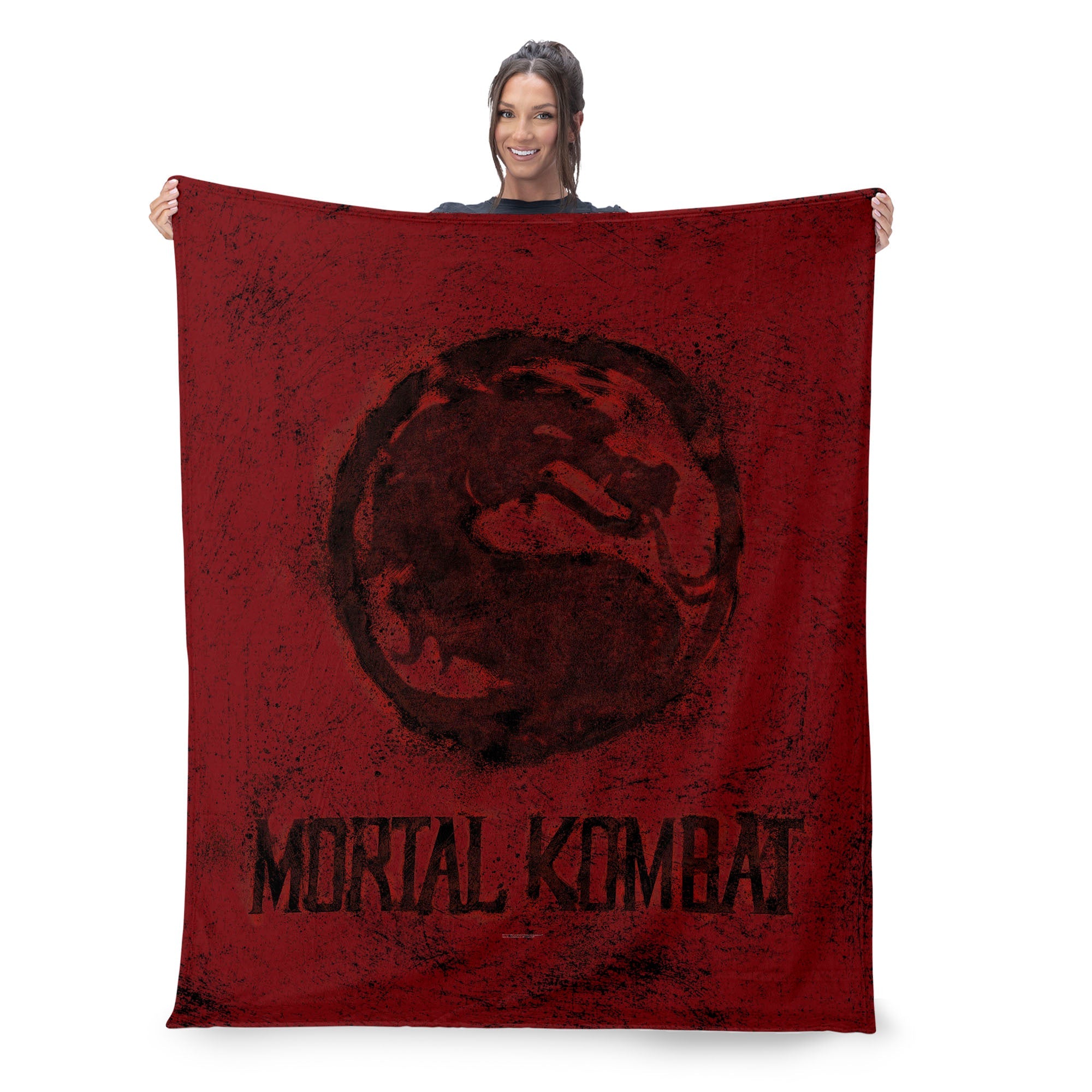 Mortal Kombat Logo Red Silk Touch Throw Blanket 50 x 60 inches