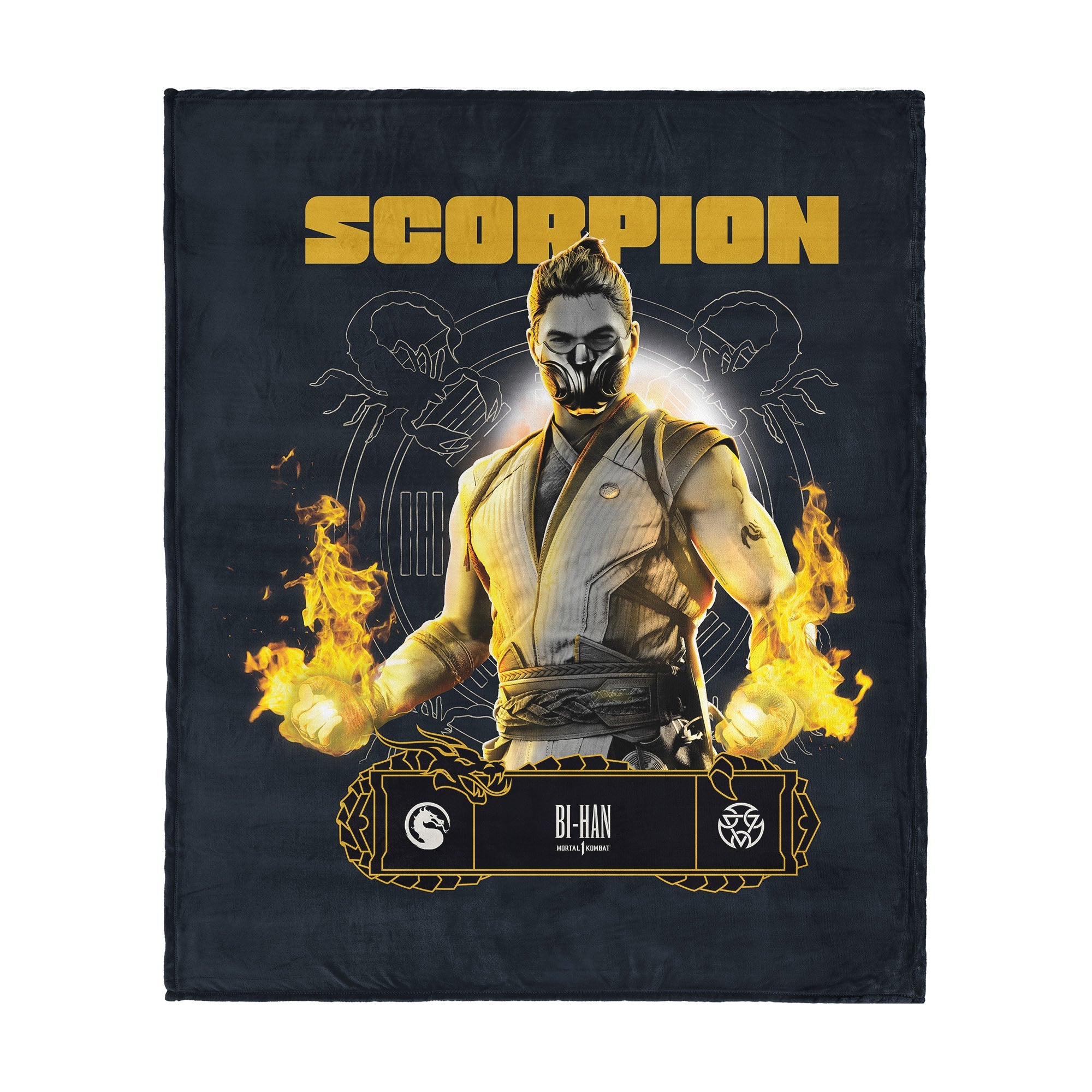 Mortal Kombat Scorpion Bi-Han Silk Touch Throw Blanket 50 x 60 inches