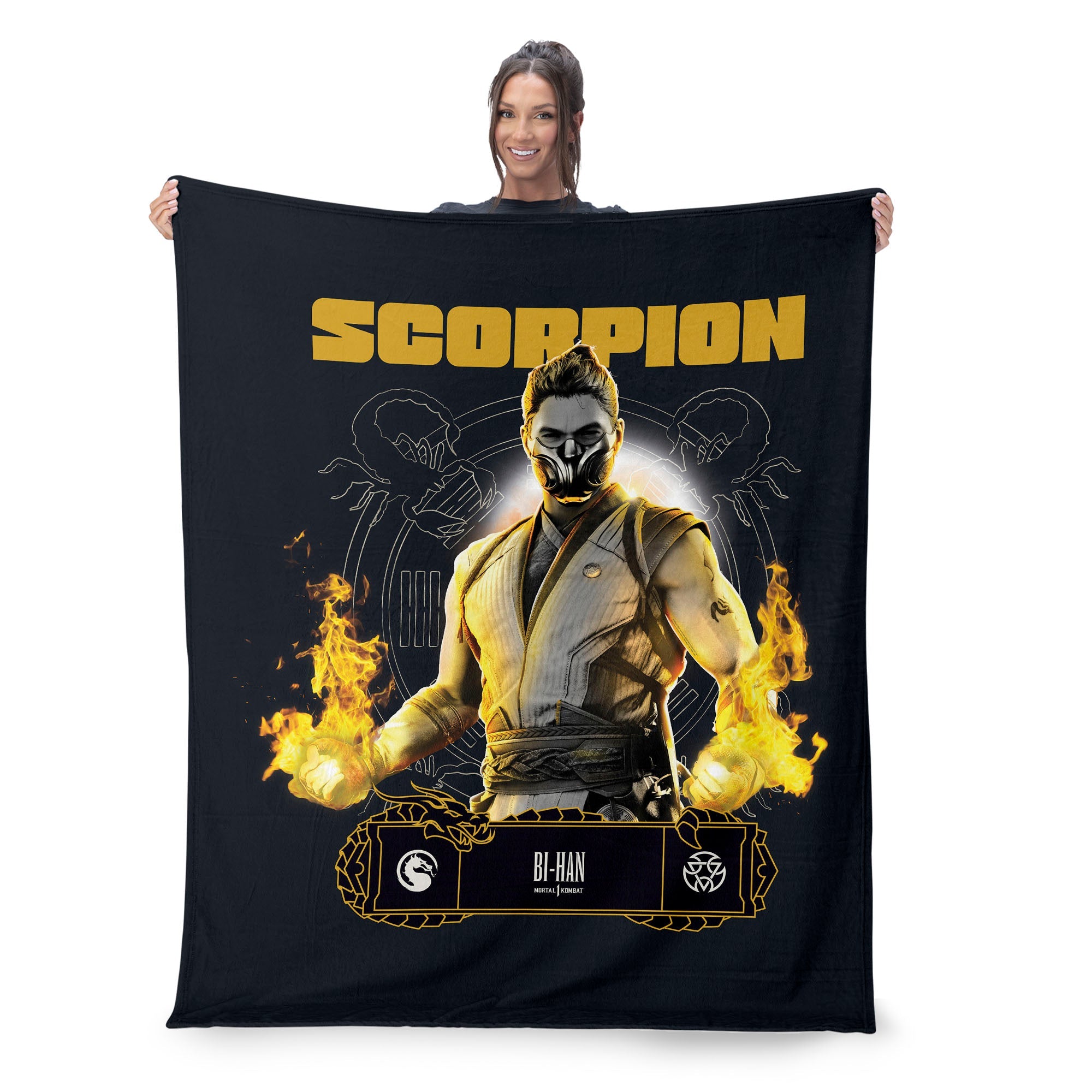Mortal Kombat Scorpion Bi-Han Silk Touch Throw Blanket 50 x 60 inches