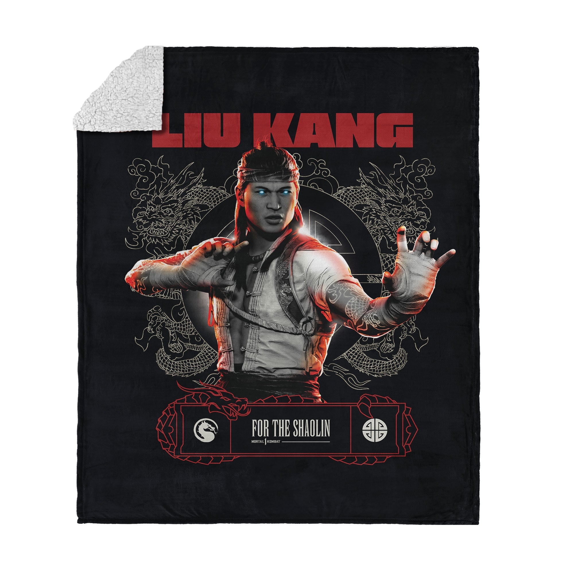 Mortal Kombat Liu Kang For The Shaolin Silk Touch Sherpa Throw Blanket 50¡Á60 Inches
