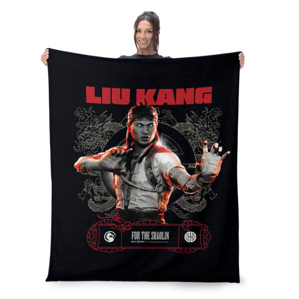 Mortal Kombat Liu Kang For The Shaolin Silk Touch Sherpa Throw Blanket 50¡Á60 Inches