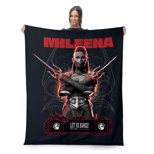 Mortal Kombat Mileena Let Us Dance Silk Touch Sherpa Throw Blanket 50¡Á60 Inches