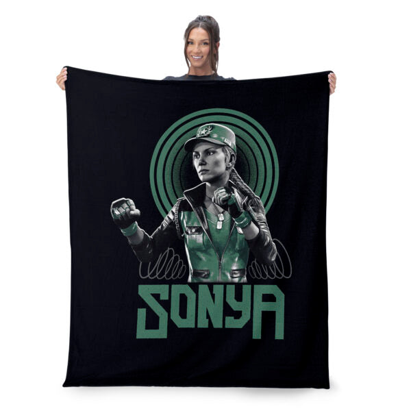 Mortal Kombat Sonya Silk Touch Sherpa Throw Blanket 50¡Á60 Inches