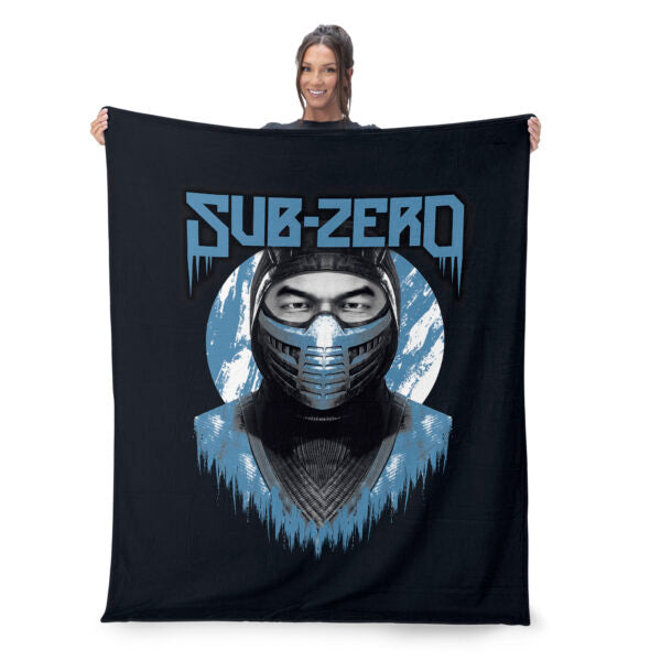 Mortal Kombat Subzero Silk Touch Sherpa Throw Blanket 50¡Á60 Inches