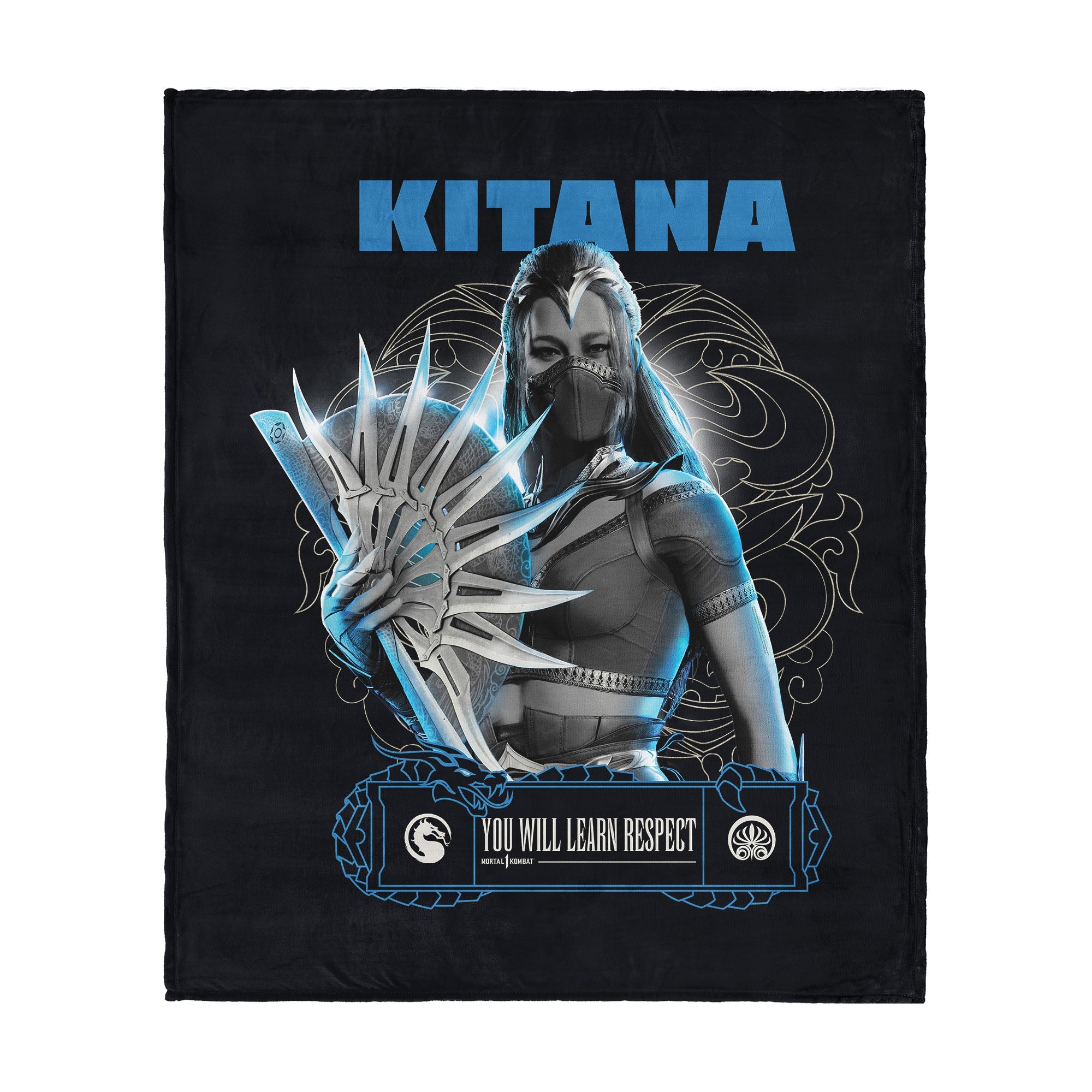 Mortal Kombat Kitana Learn Respect Silk Touch Throw Blanket 40¡Á50 Inches