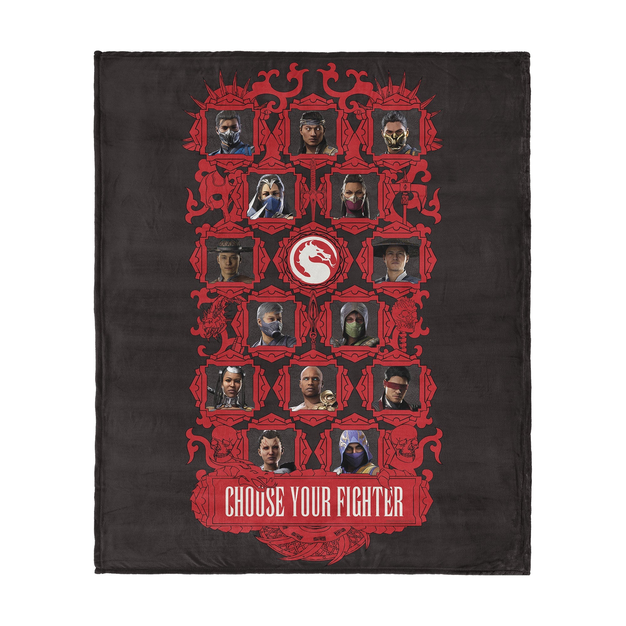 Mortal Kombat Choose Your Fighter Silk Touch Throw Blanket 40¡Á50 Inches