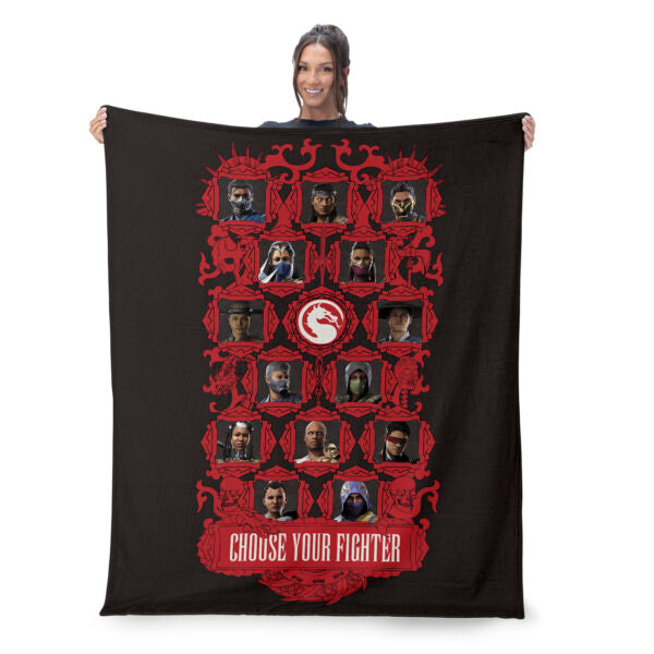 Mortal Kombat Choose Your Fighter Silk Touch Throw Blanket 40¡Á50 Inches