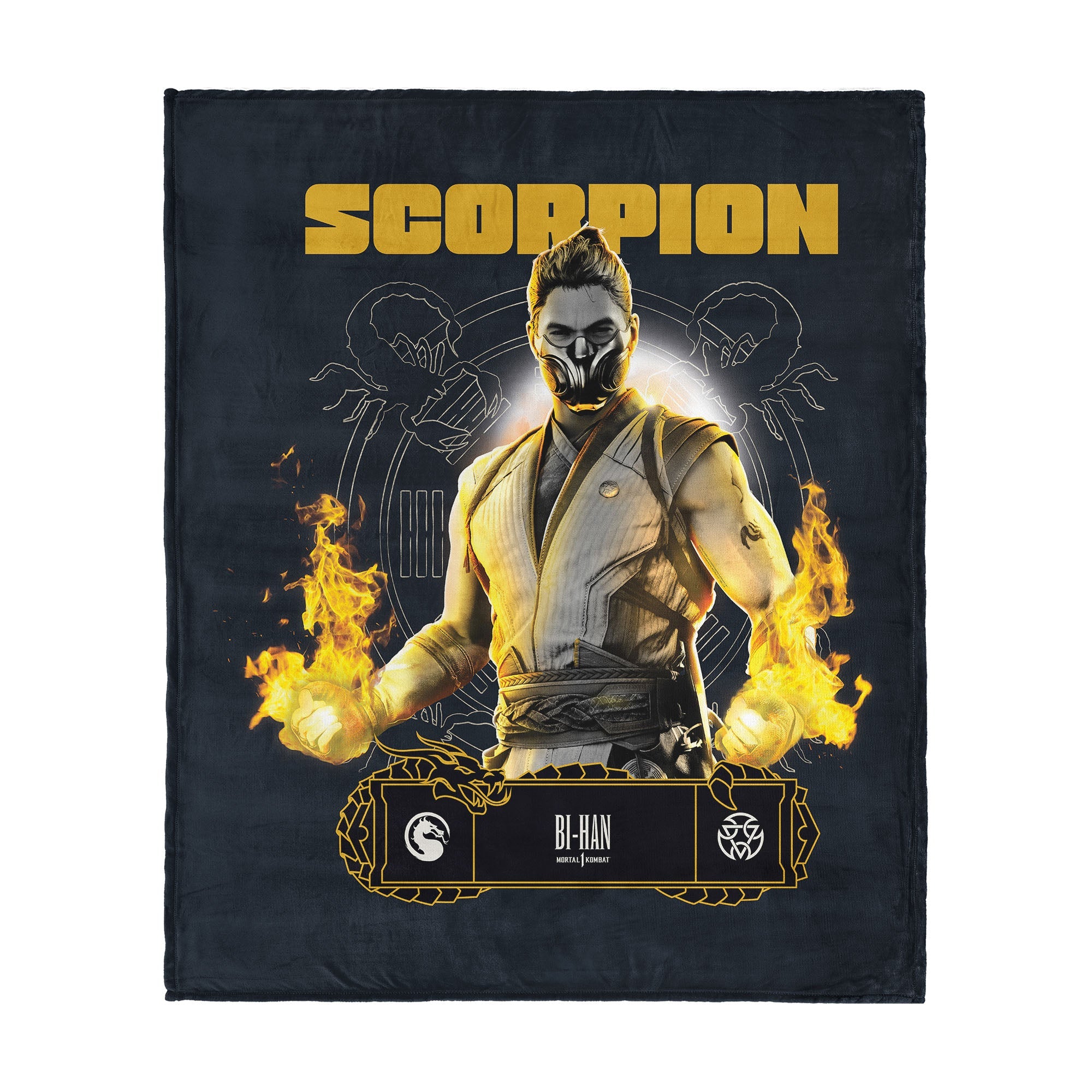 Mortal Kombat Scorpion Bi-han Silk Touch Throw Blanket 40¡Á50 Inches