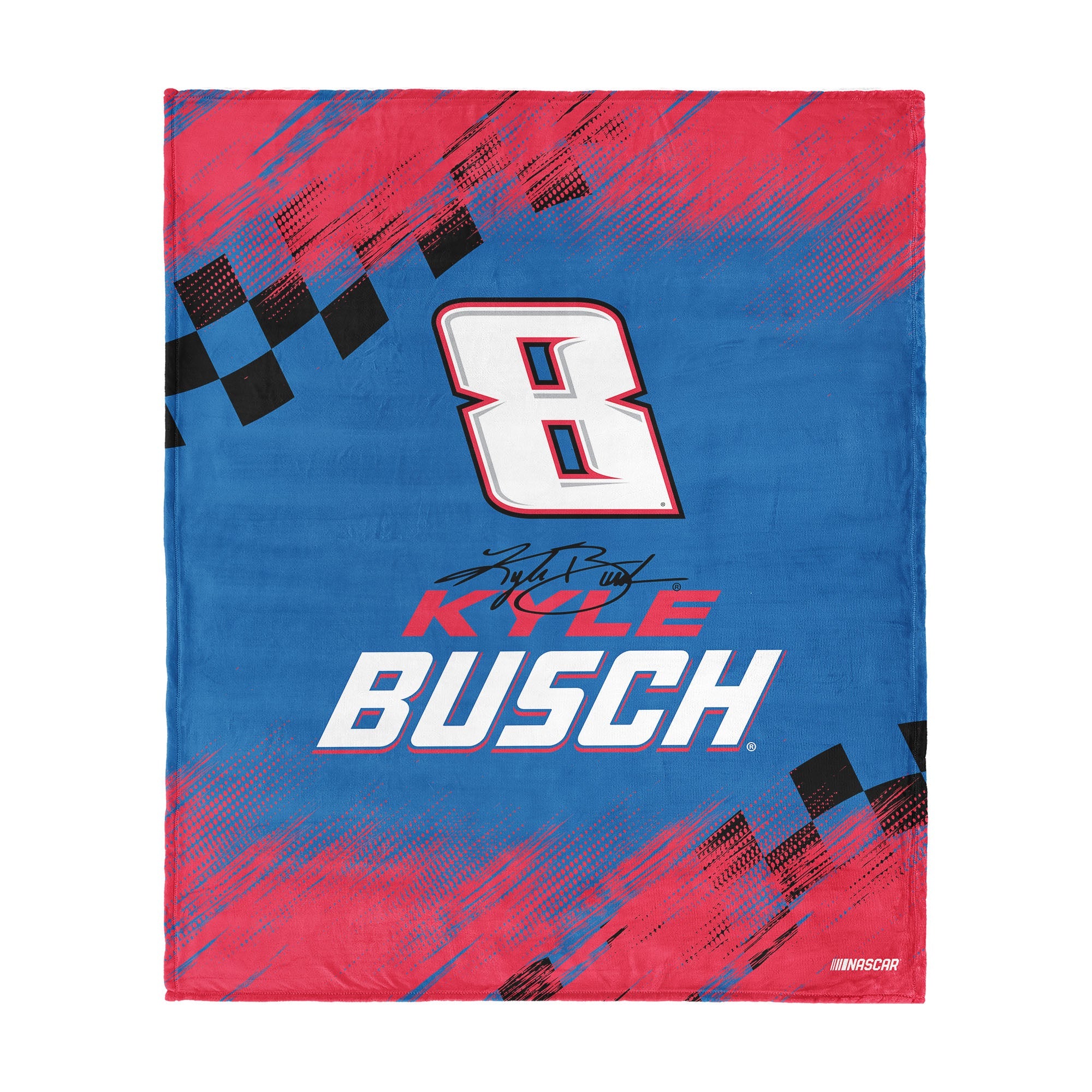 NASCAR Kyle Busch Simple Speed Silk Touch Throw Blanket 50x60 inches