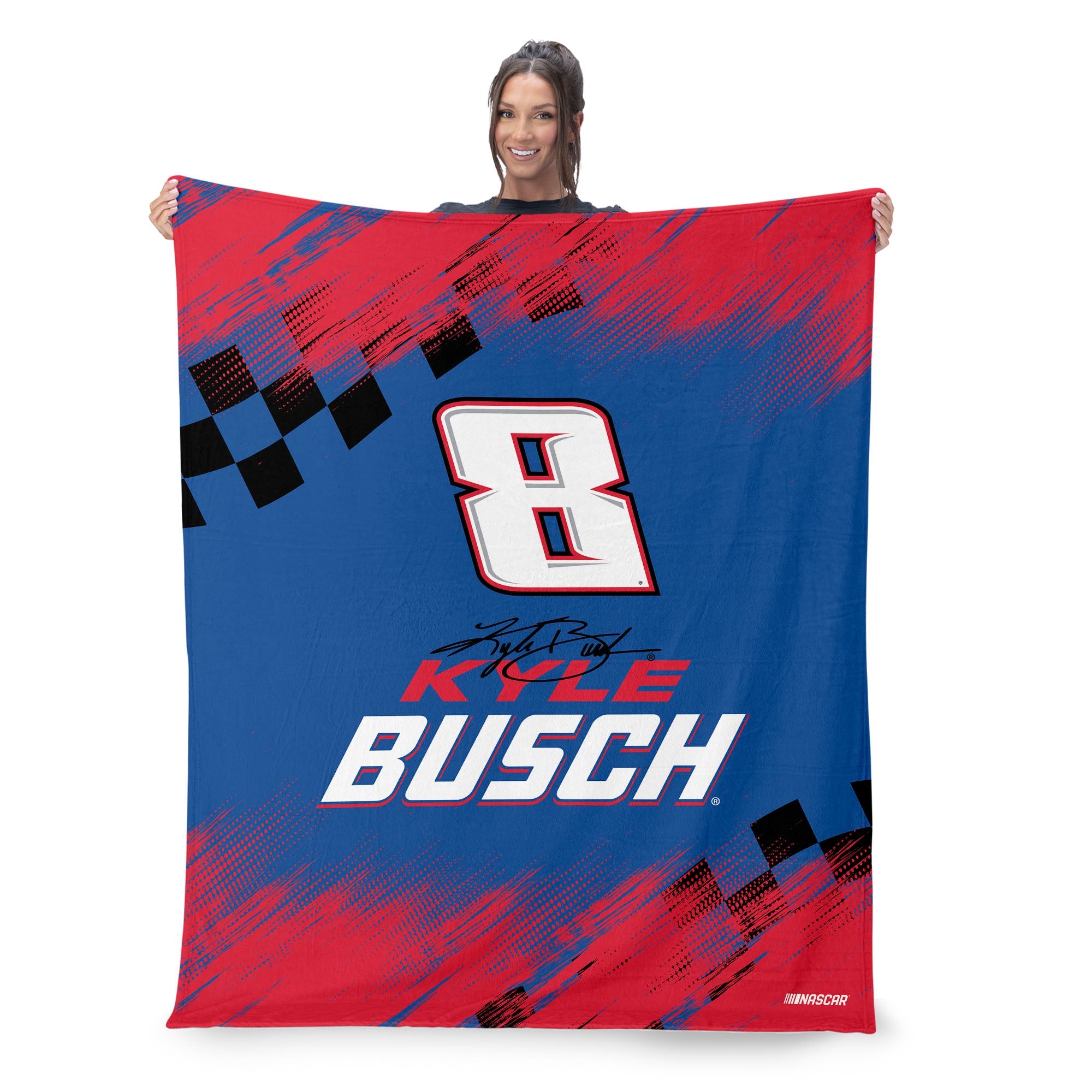 NASCAR Kyle Busch Simple Speed Silk Touch Throw Blanket 50x60 inches