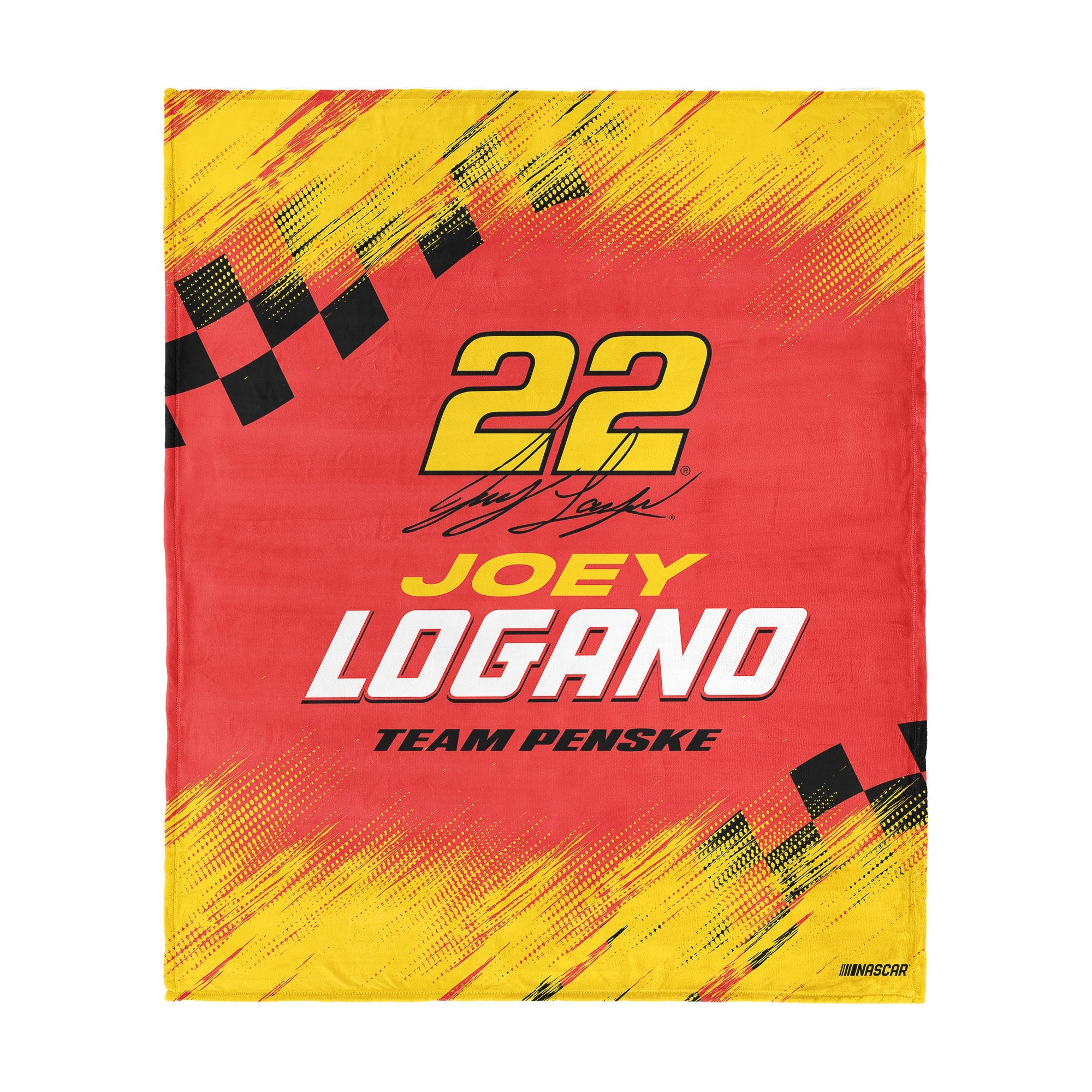 NASCAR Joey Logano Simple Speed Silk Touch Throw Blanket 50x60 inches