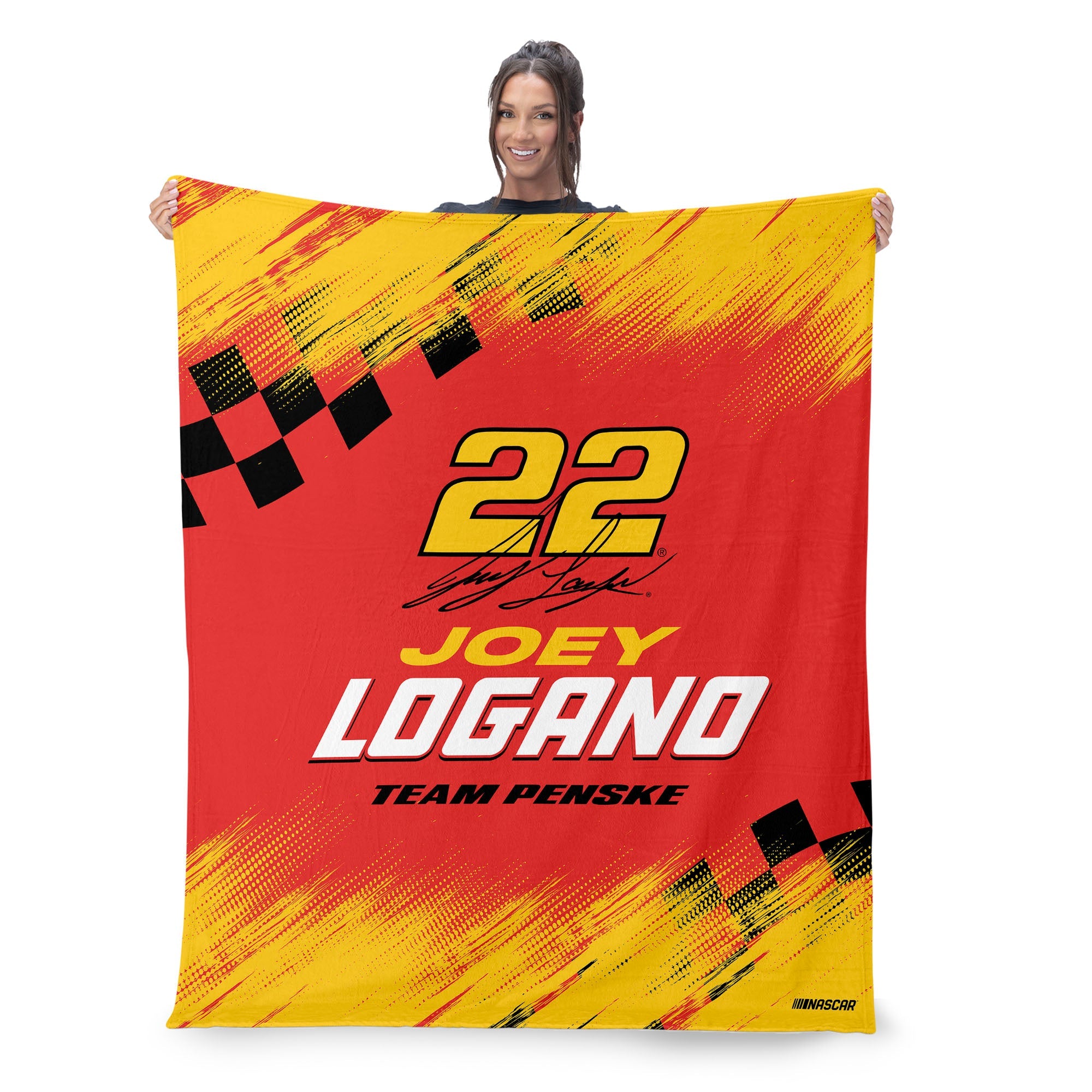 NASCAR Joey Logano Simple Speed Silk Touch Throw Blanket 50x60 inches