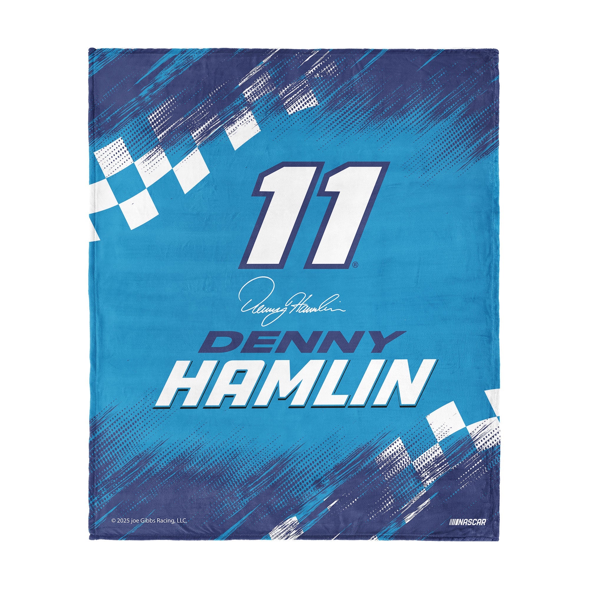 NASCAR Denny Hamlin Simple Speed Silk Touch Throw Blanket 50x60 inches