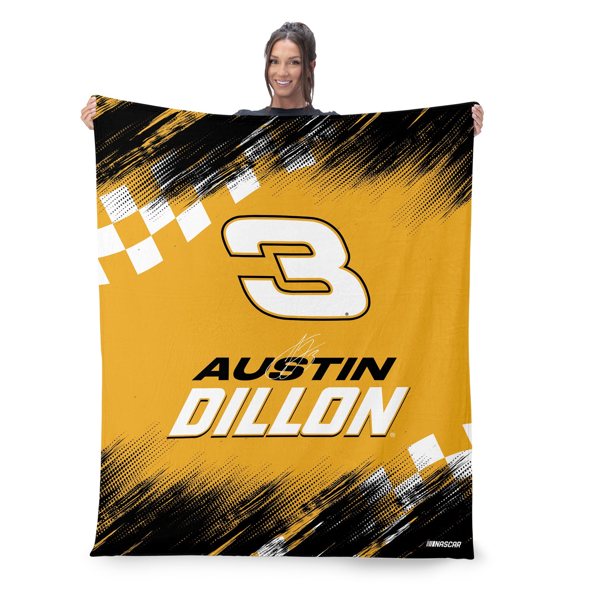 NASCAR Austin Dillon Simple Speed Silk Touch Throw Blanket 50x60 inches