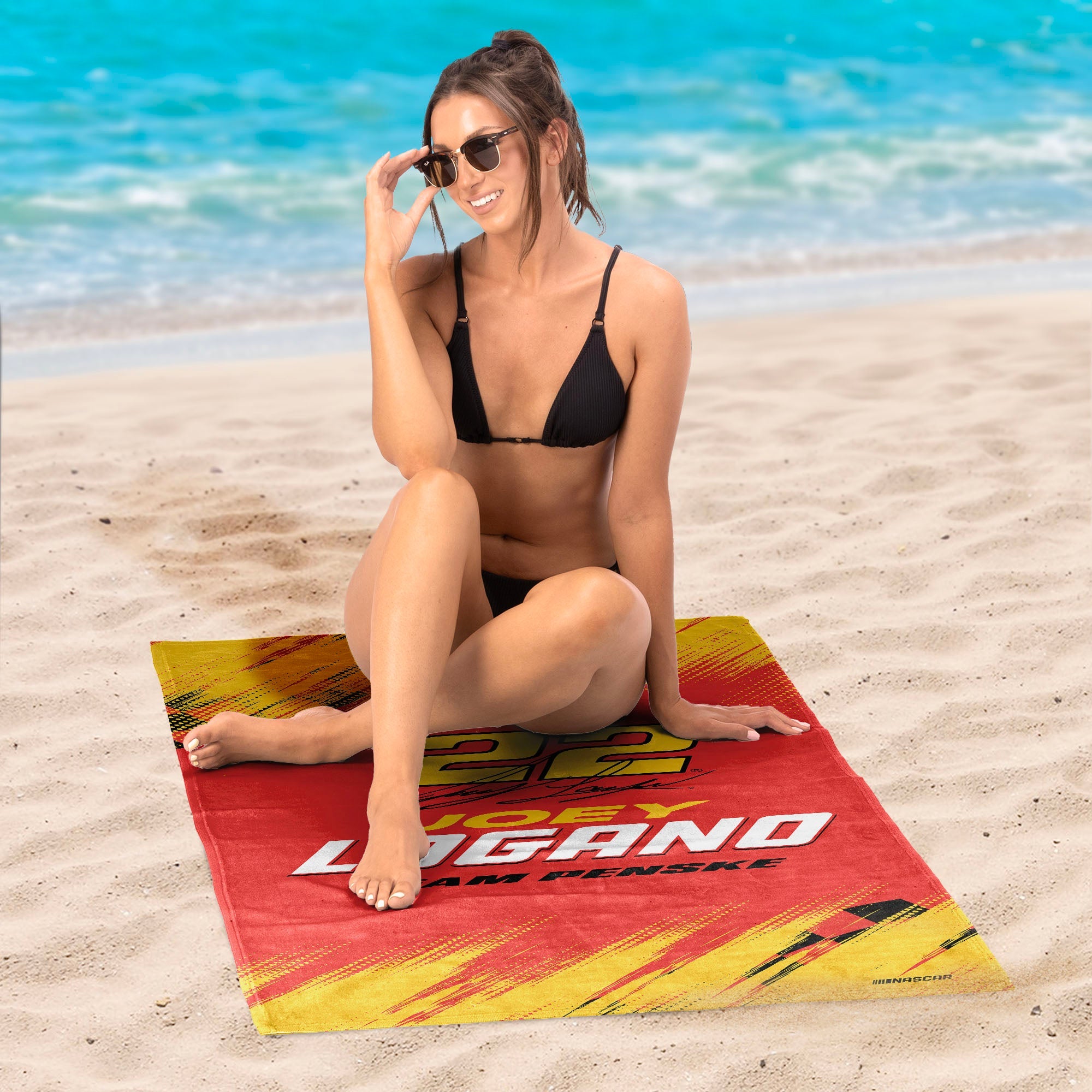 NASCAR Joey Logano Simple Speed Beach Towel 30x60 inches