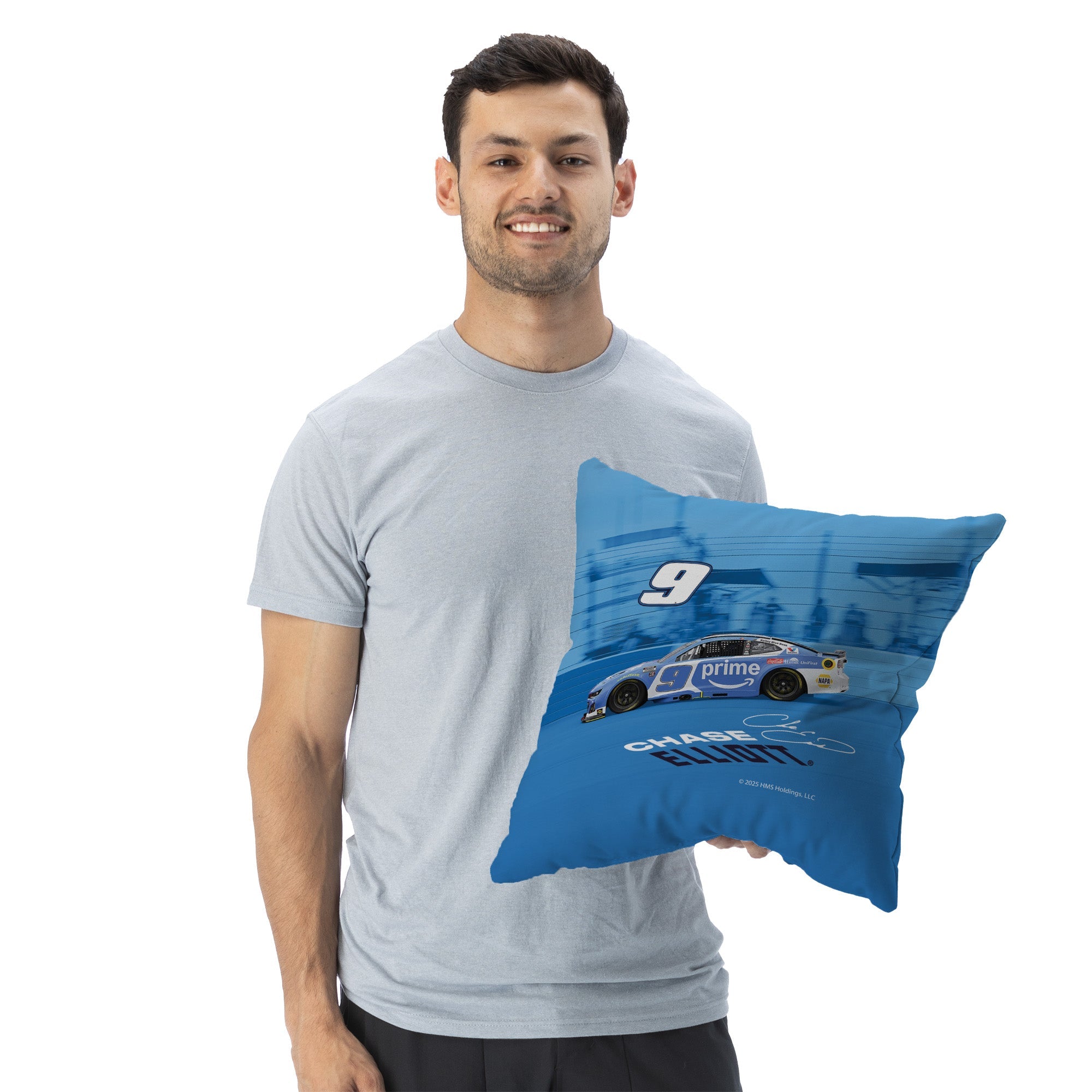 NASCAR Chase Elliot Race Track Throw Pillow 18x18 inches