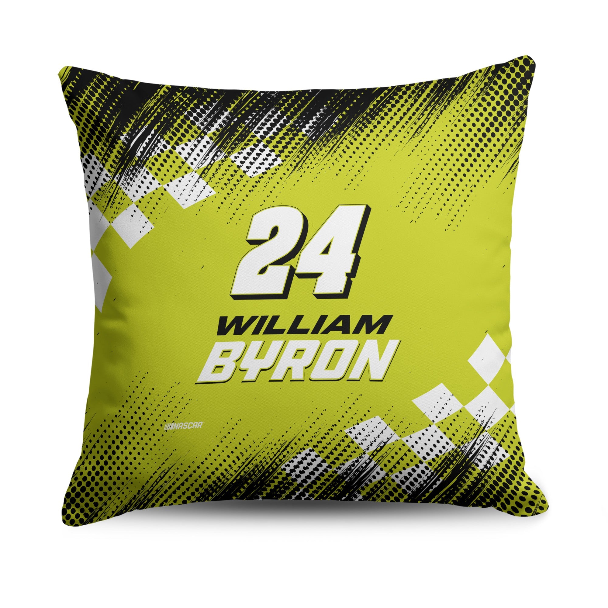 NASCAR William Byron Simple Speed Throw Pillow 18x18 inches
