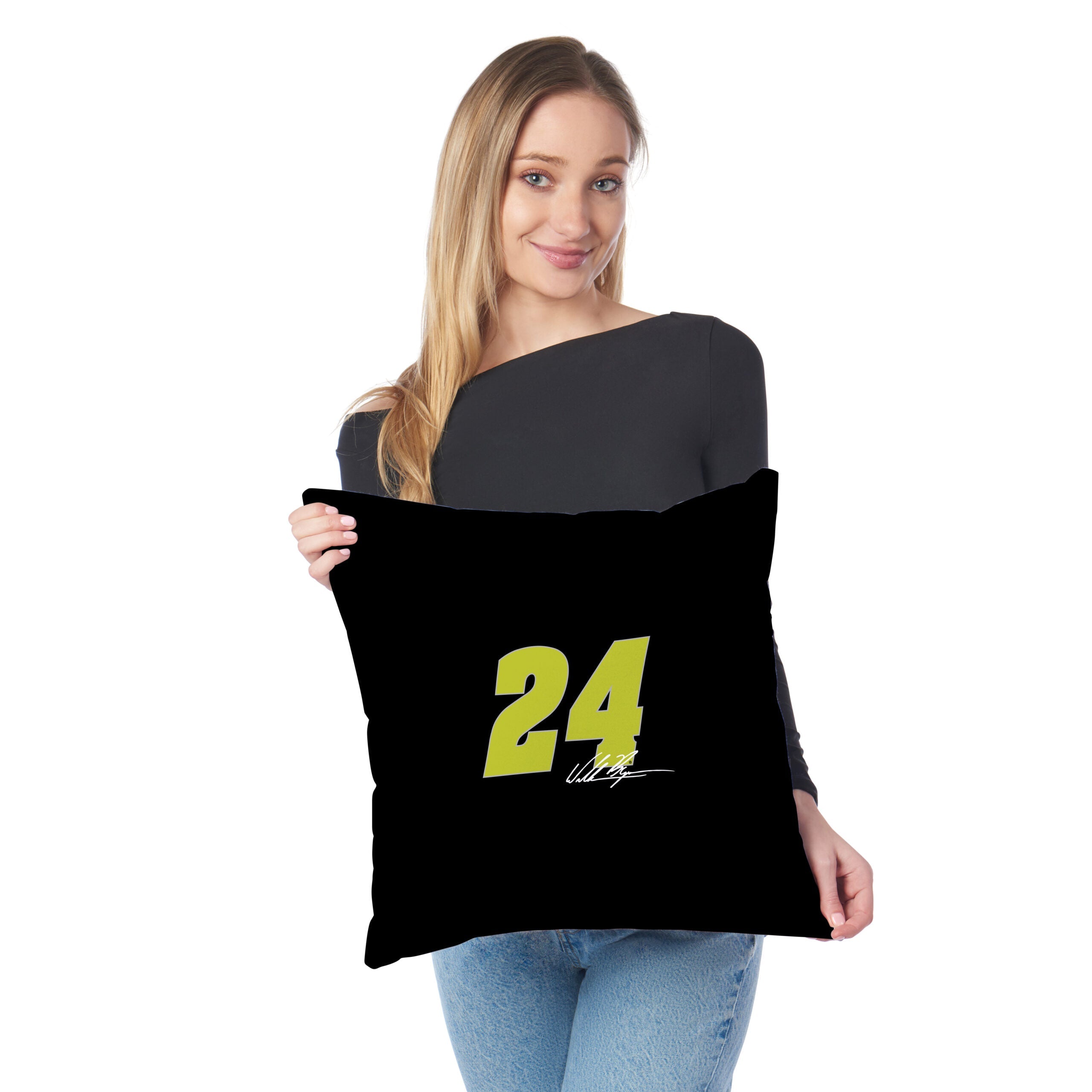 NASCAR William Byron Simple Speed Throw Pillow 18x18 inches