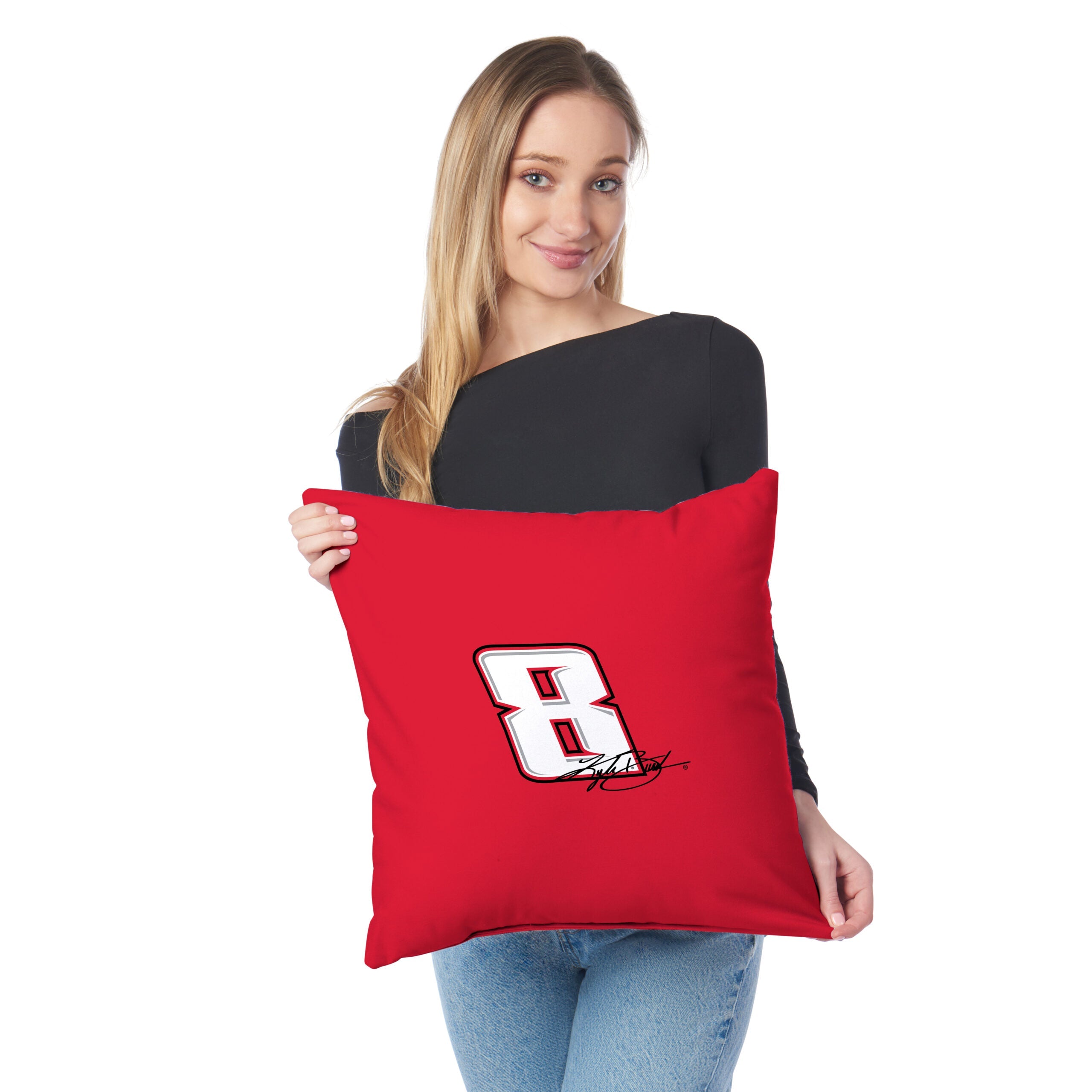 NASCAR Kyle Busch Simple Speed Throw Pillow 18x18 inches