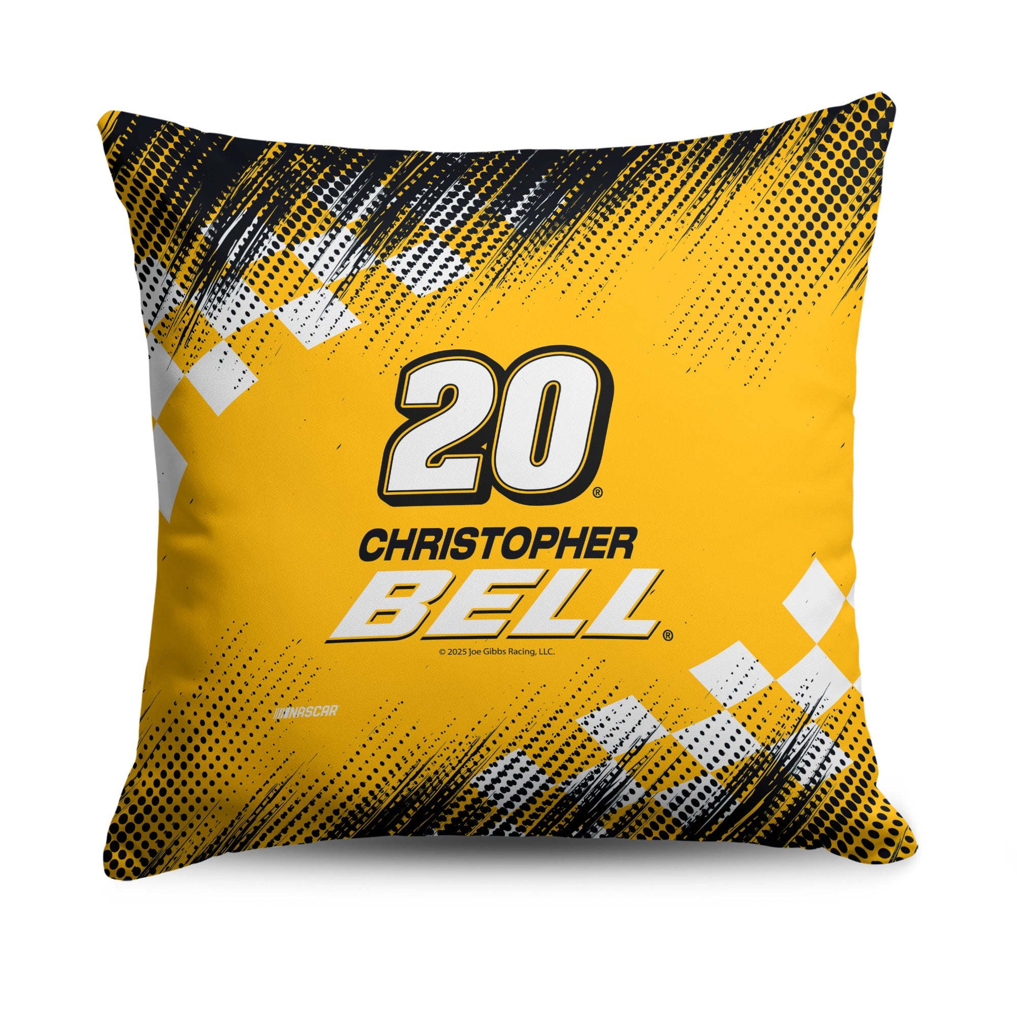 NASCAR Chris Bell Simple Speed Throw Pillow 18x18 inches