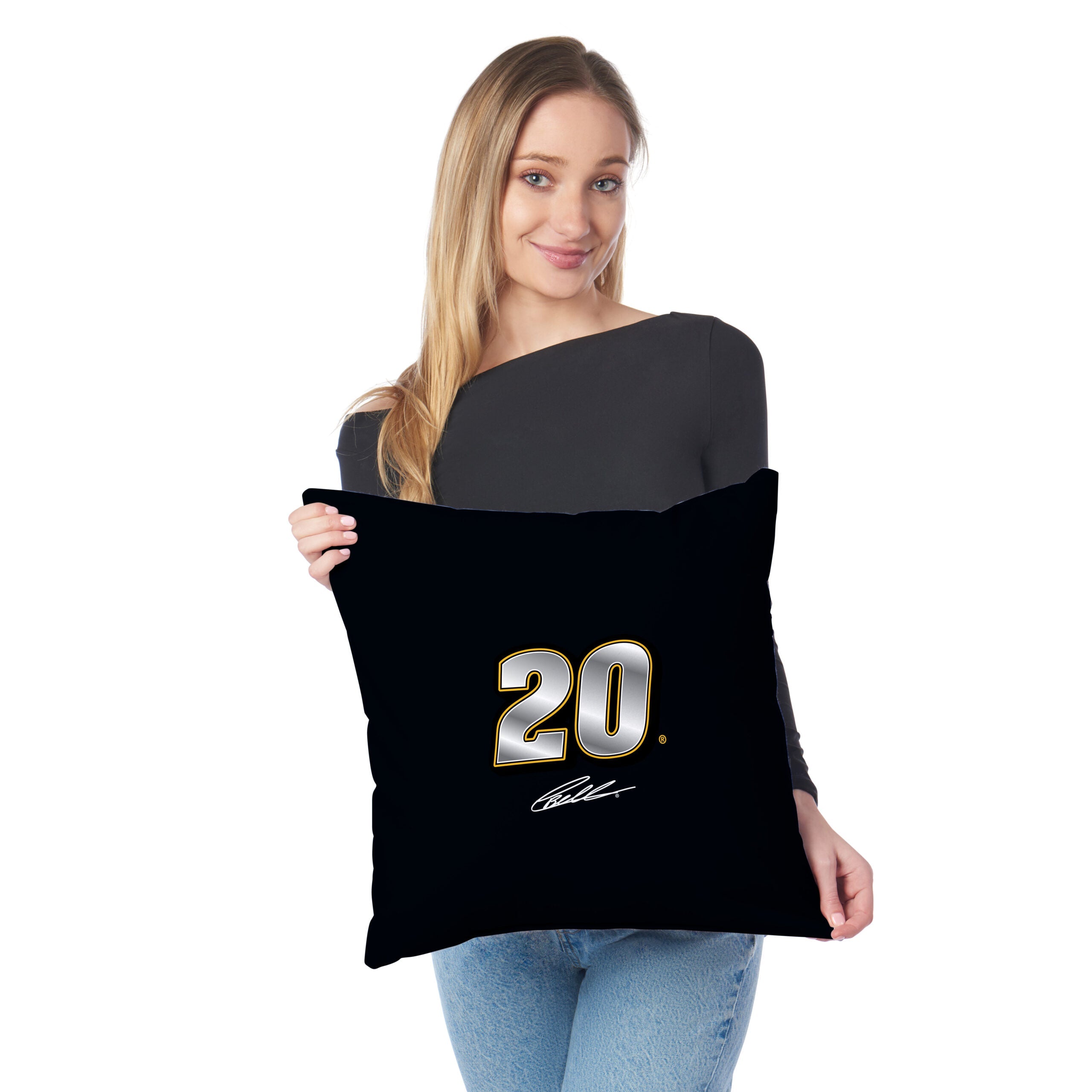 NASCAR Chris Bell Simple Speed Throw Pillow 18x18 inches