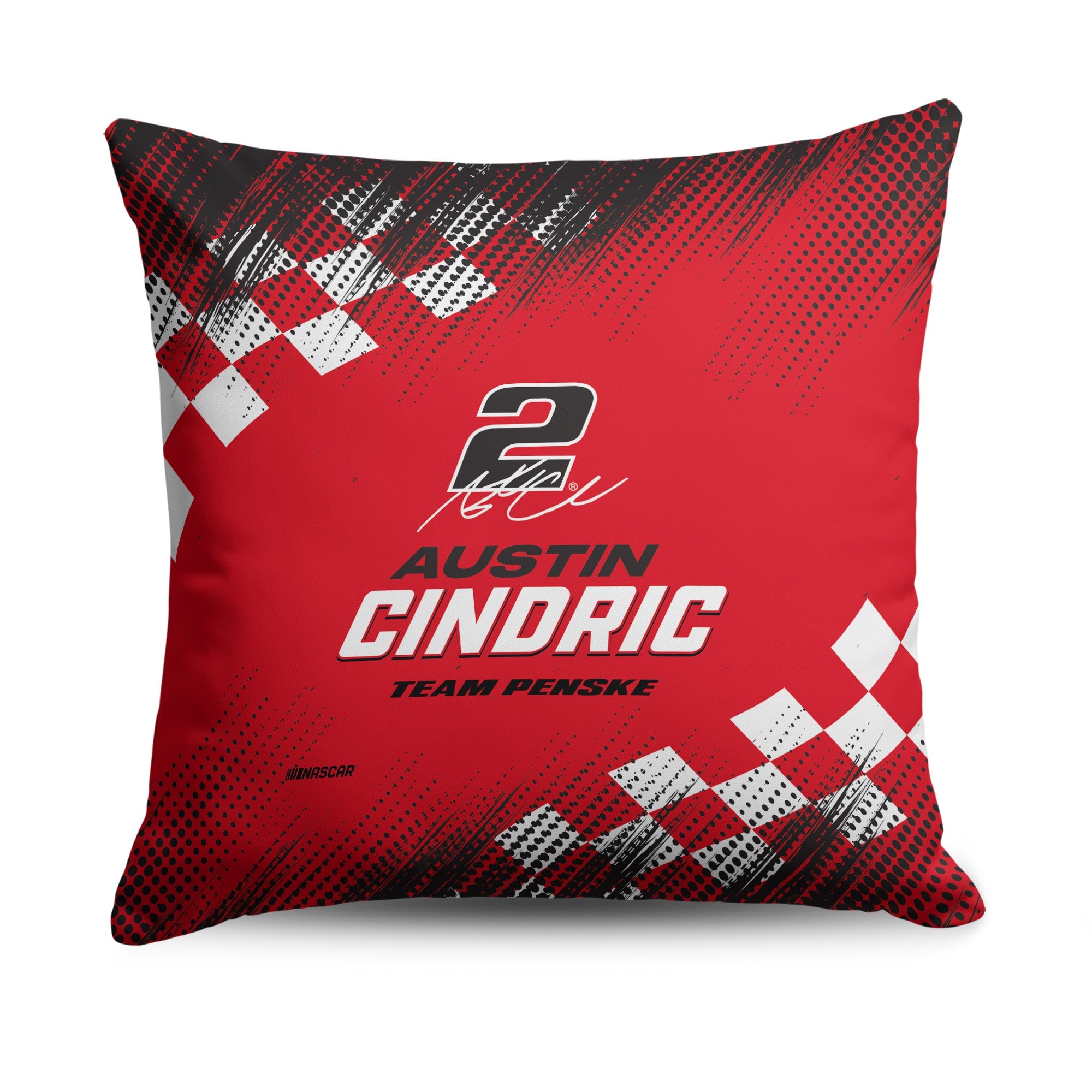 NASCAR Austin Cindric Simple Speed Throw Pillow 18x18 inches
