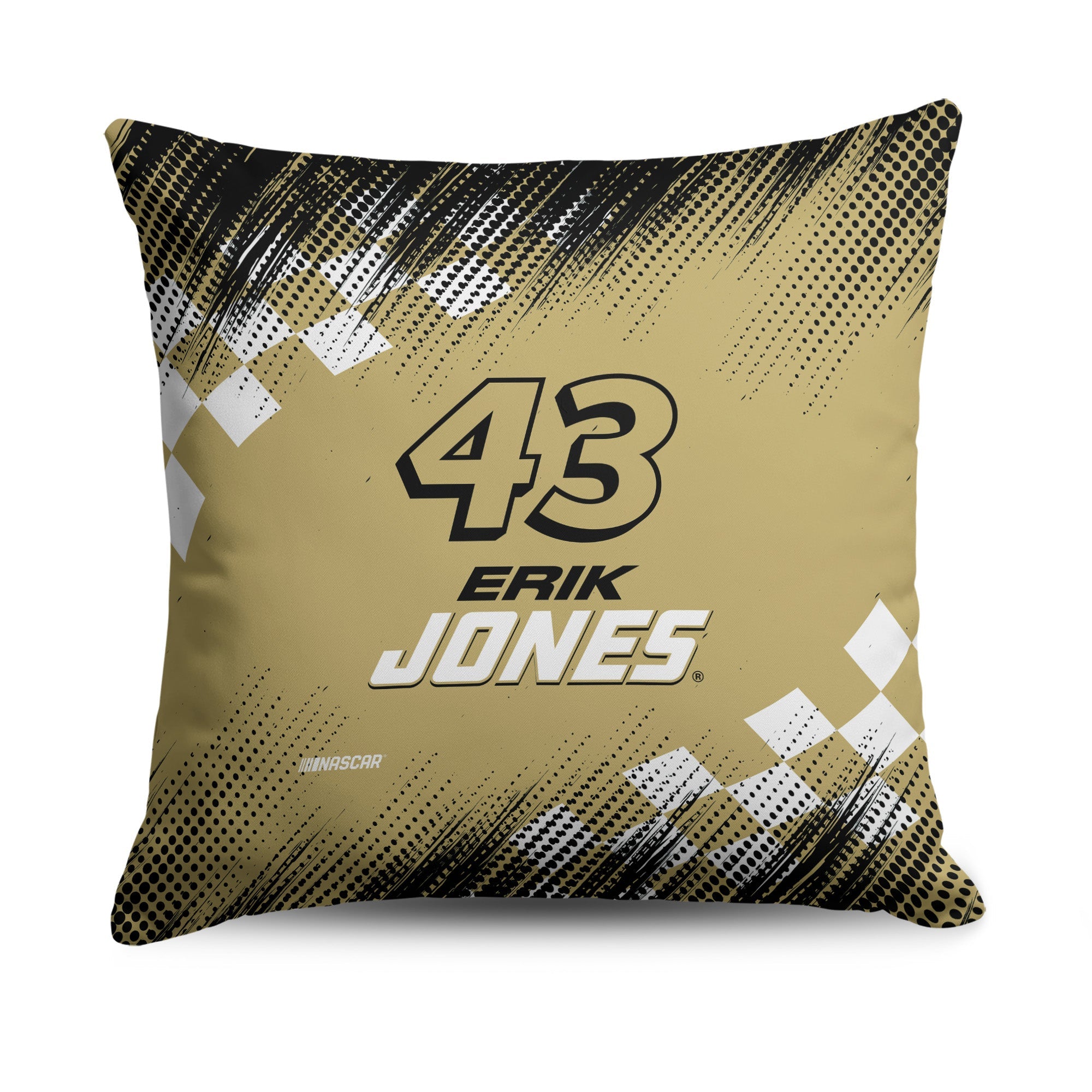 NASCAR Erik Jones Simple Speed Throw Pillow 18x18 inches