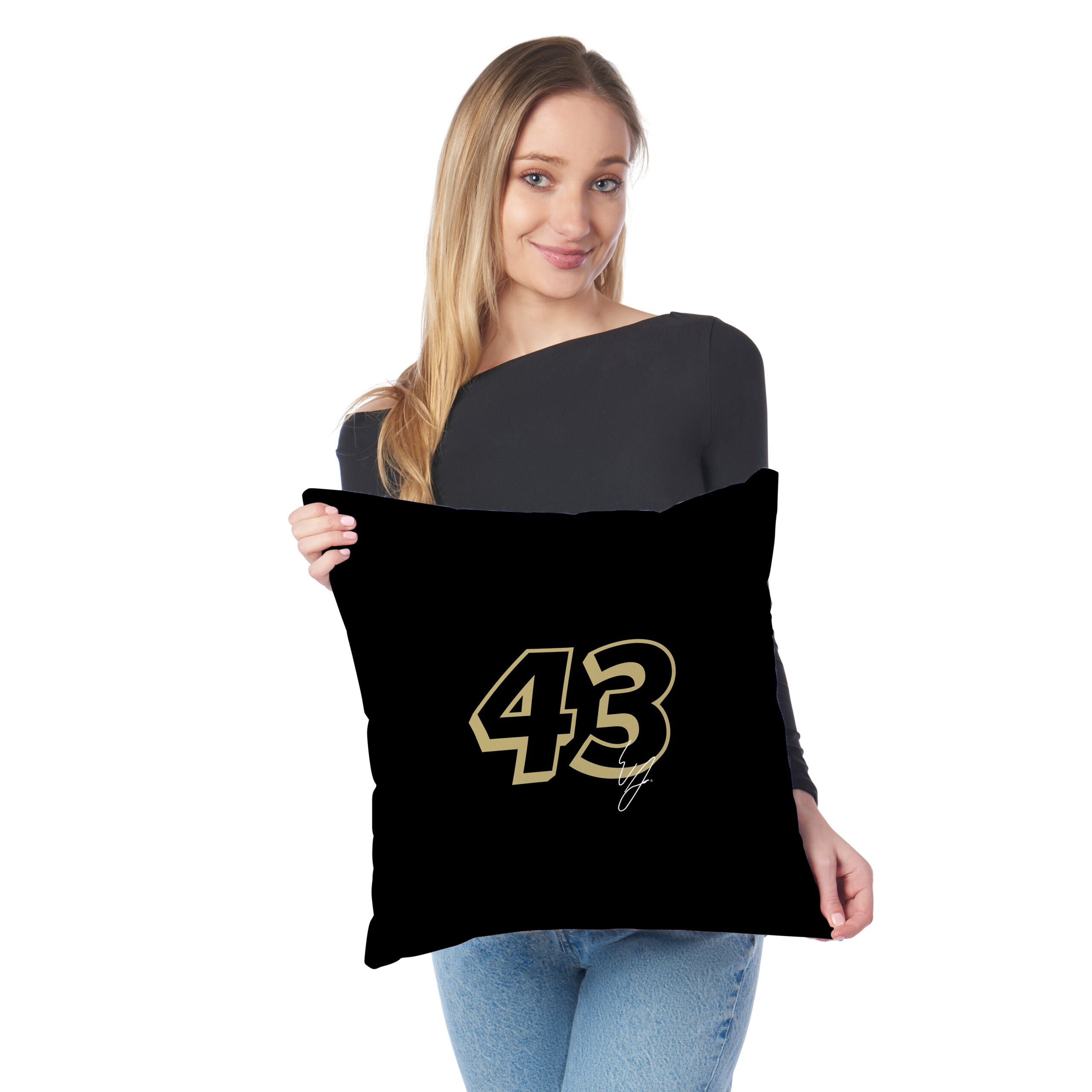 NASCAR Erik Jones Simple Speed Throw Pillow 18x18 inches