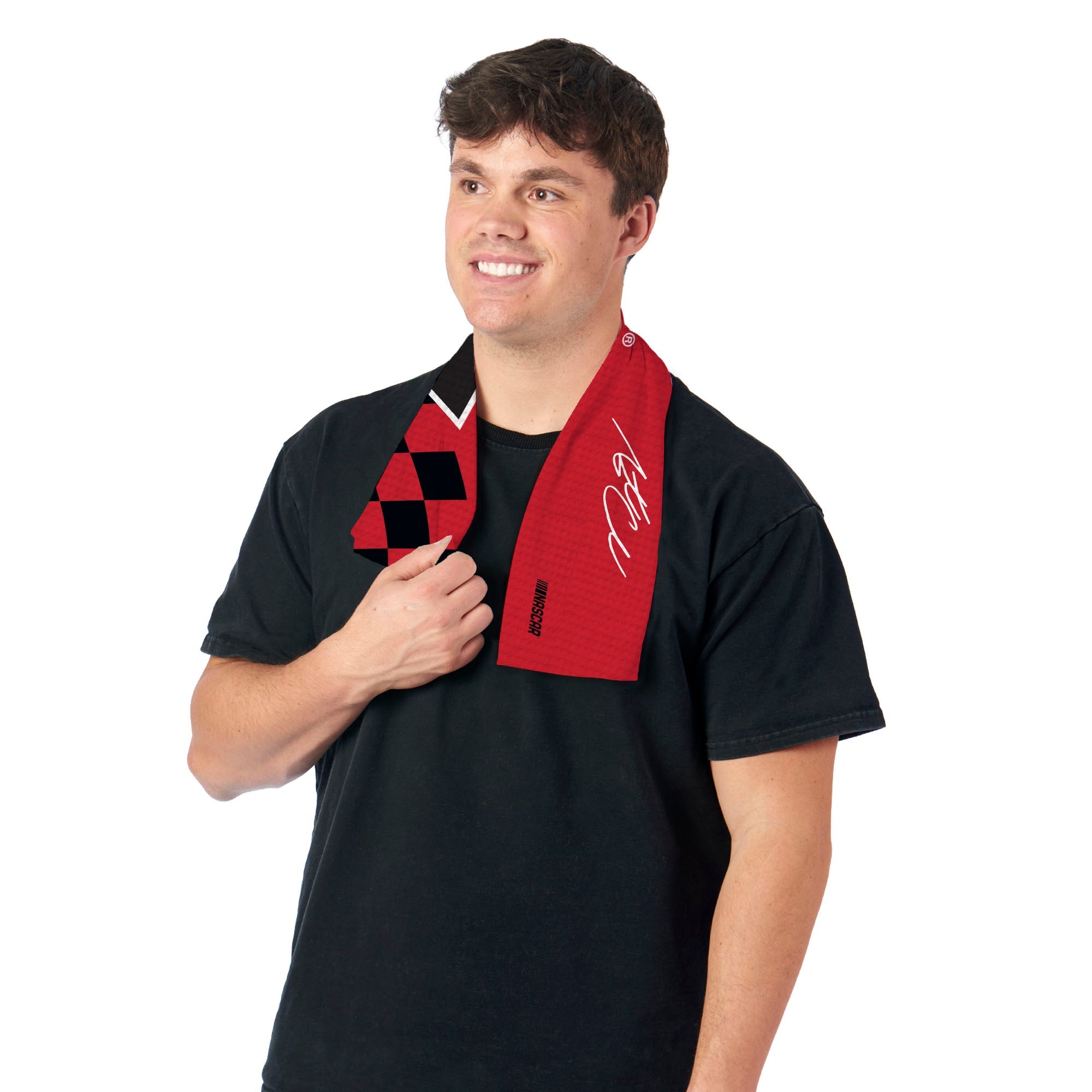 NASCAR Austin Cindric Fast Track Black Cooling Towel 12x31.5 inches