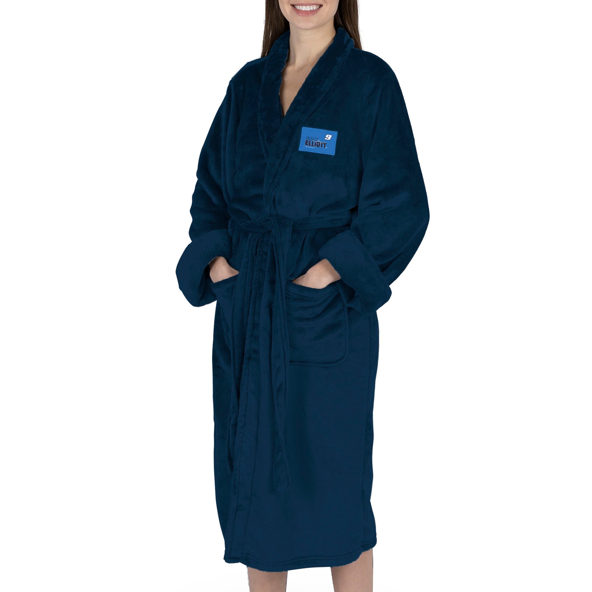 NASCAR Chase Elliot Stacked Signature Navy Silk Touch Robe Small/Medium