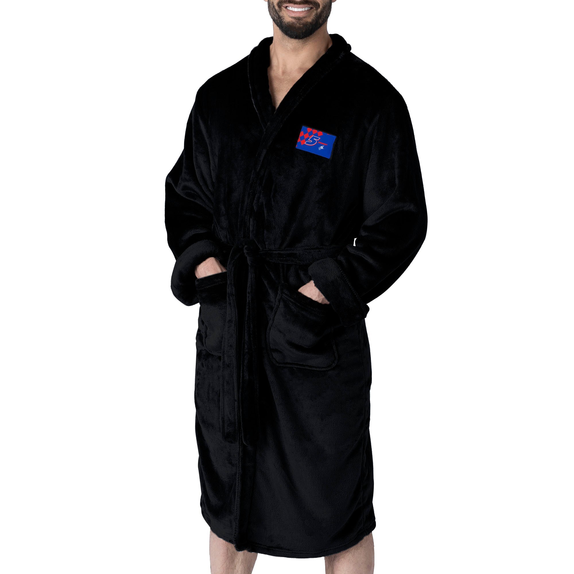 NASCAR Kyle Larson Fast Track Black Silk Touch Robe Large/XLarge