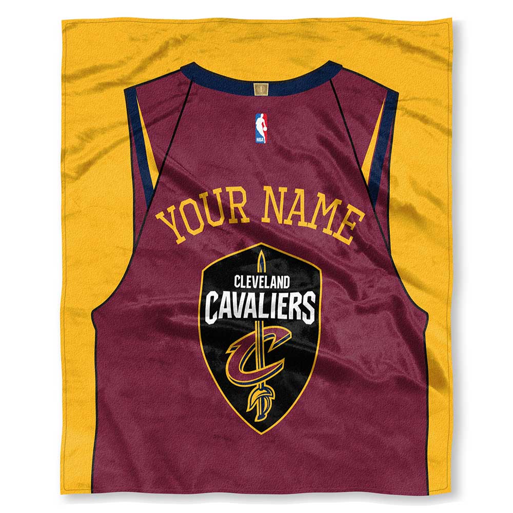 NBA Cleveland Cavaliers Jersey Personalized Silk Touch Throw Blanket 50x60 Inches