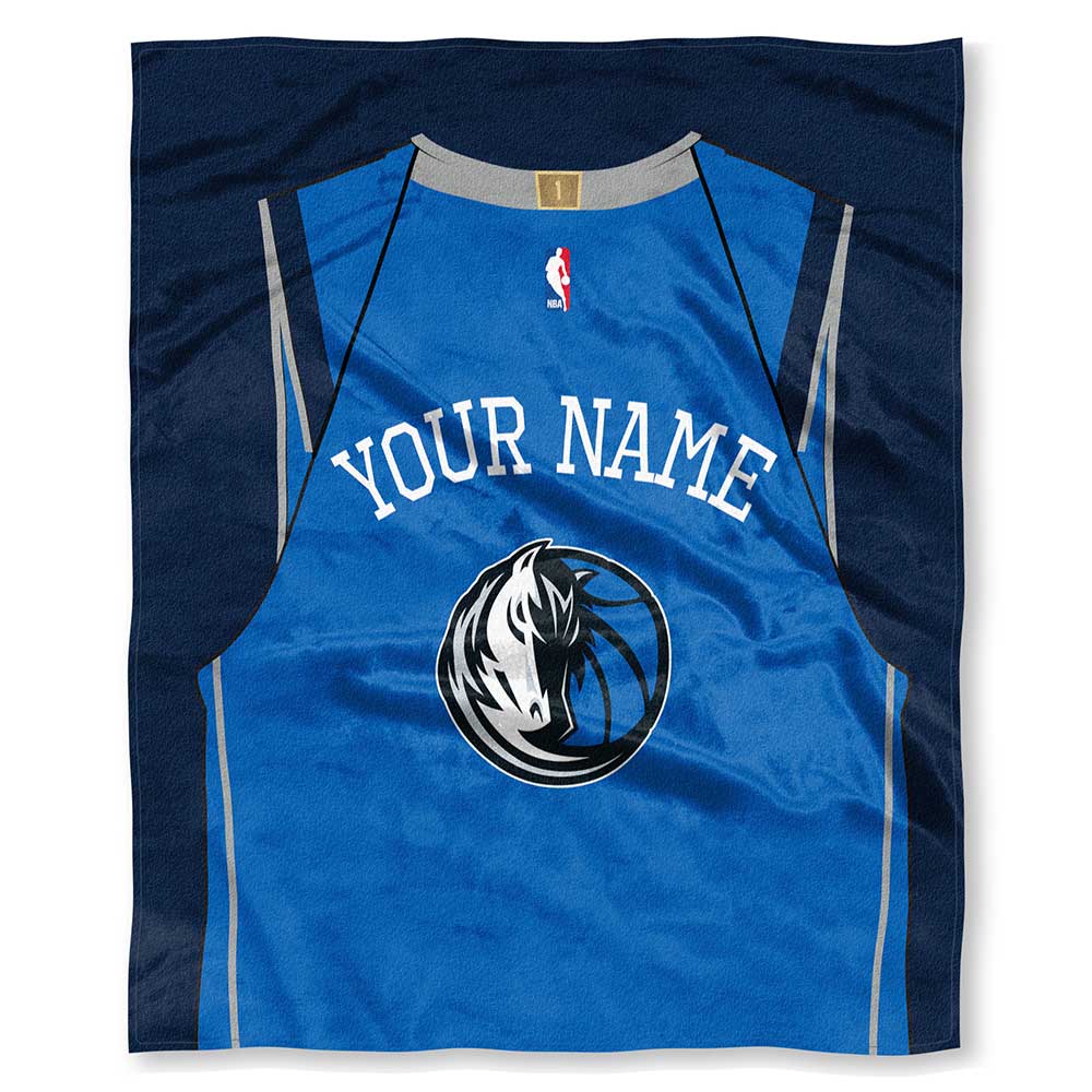 NBA Dallas Mavericks Jersey Personalized Silk Touch Throw Blanket 50x60 Inches