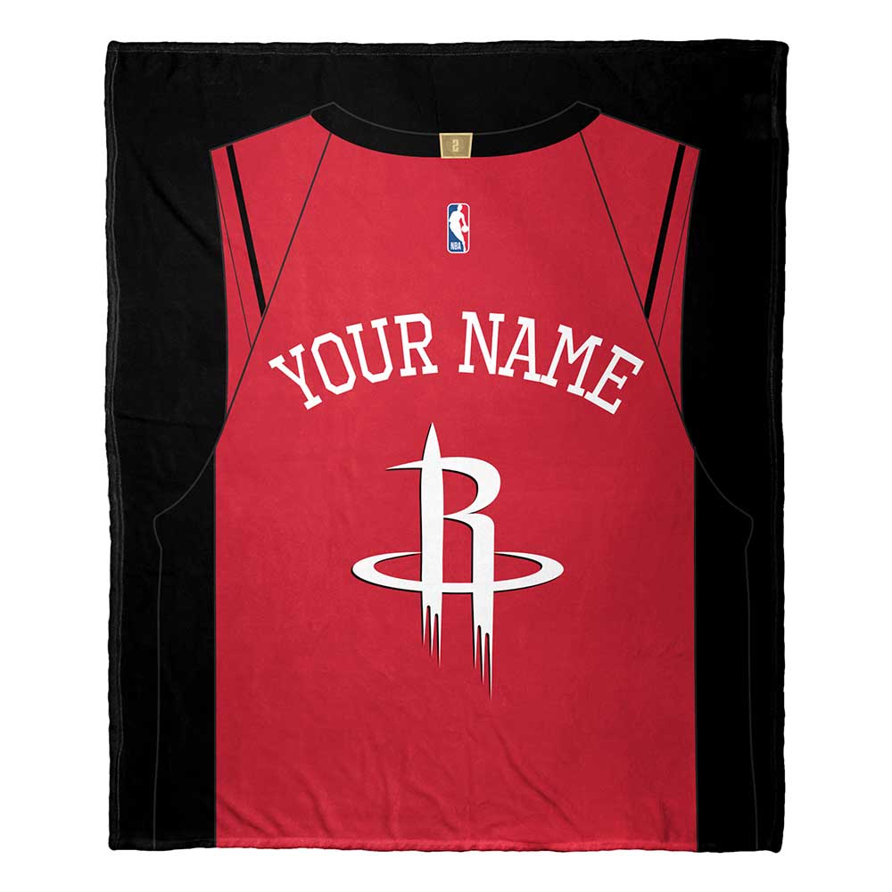 NBA Houston Rockets Jersey Personalized Silk Touch Throw Blanket 50x60 Inches