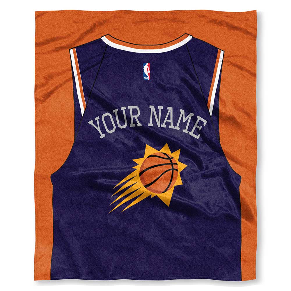 NBA Phoenix Suns Jersey Personalized Silk Touch Throw Blanket 50x60 Inches