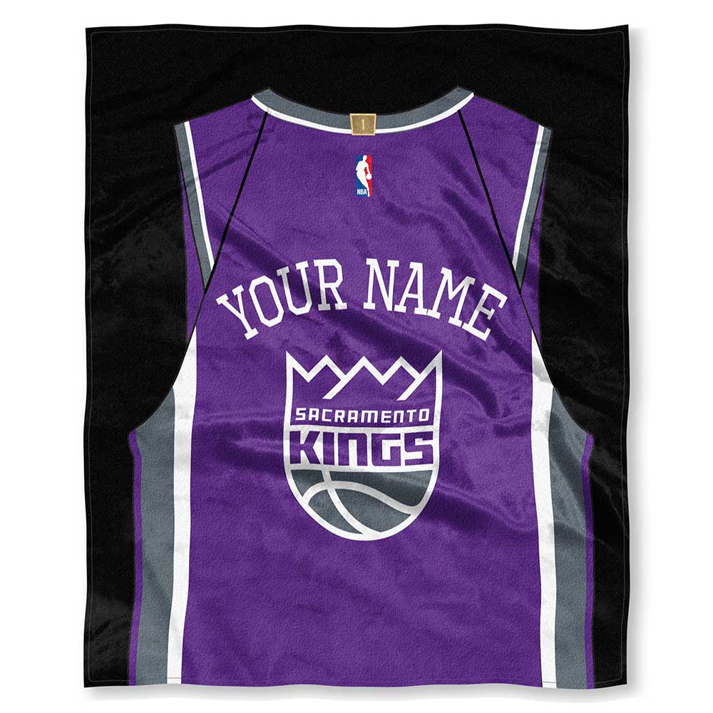 NBA Sacramento Kings Jersey Personalized Silk Touch Throw Blanket 50x60 Inches