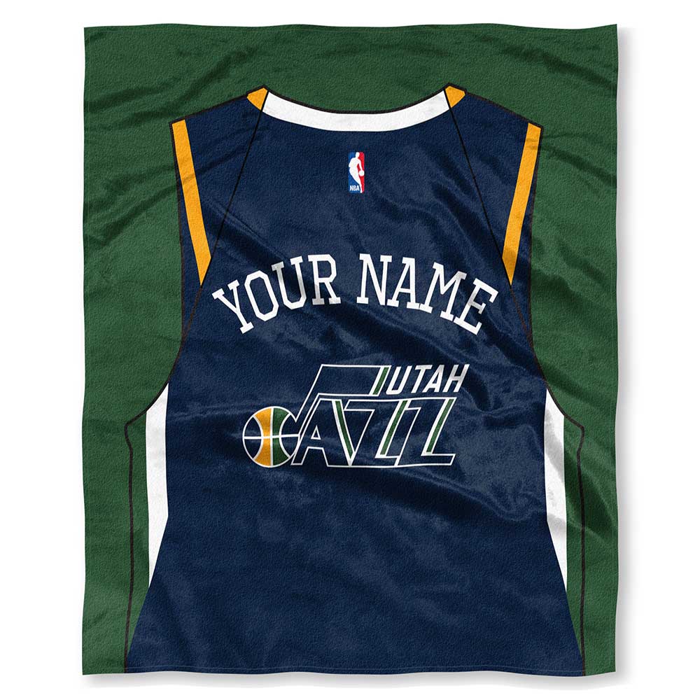 NBA Utah Jazz Jersey Personalized Silk Touch Throw Blanket 50x60 Inches
