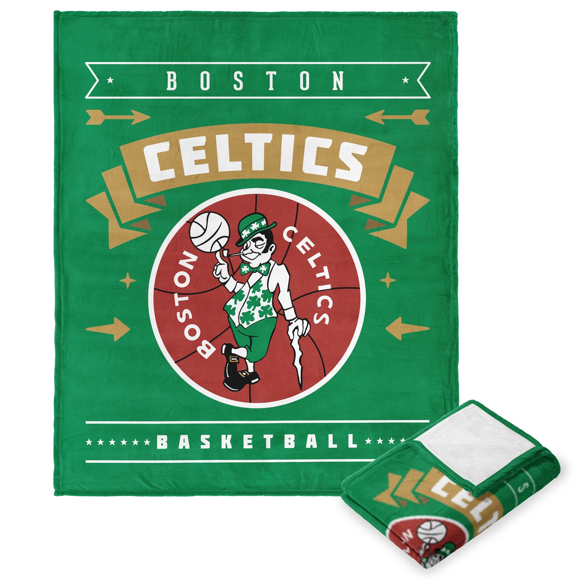 NBA Boston Celtics Hardwood Classic Silk Touch Throw Blanket 50x60 Inches